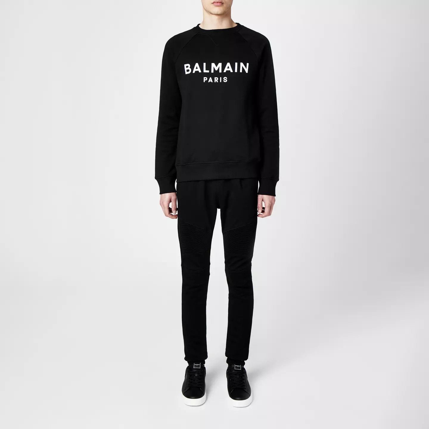 Balmain o1g2r1mq0426 Logo Cotton Sweatpants & Joggers in Noir Size US 32 / EU 48 - 5 Thumbnail
