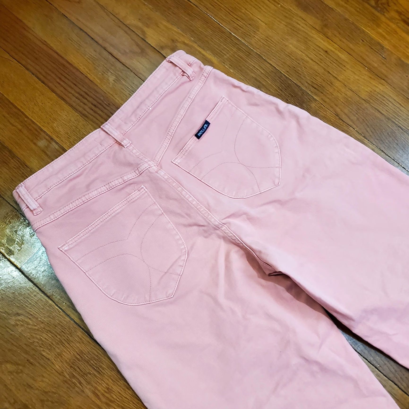 Rolla's Rolla's Jeans Womens 28 Pink High Rise Wide Leg Ankle Denim Pants Aussie 10 Size 28" / US 6 / IT 42 - 3 Thumbnail