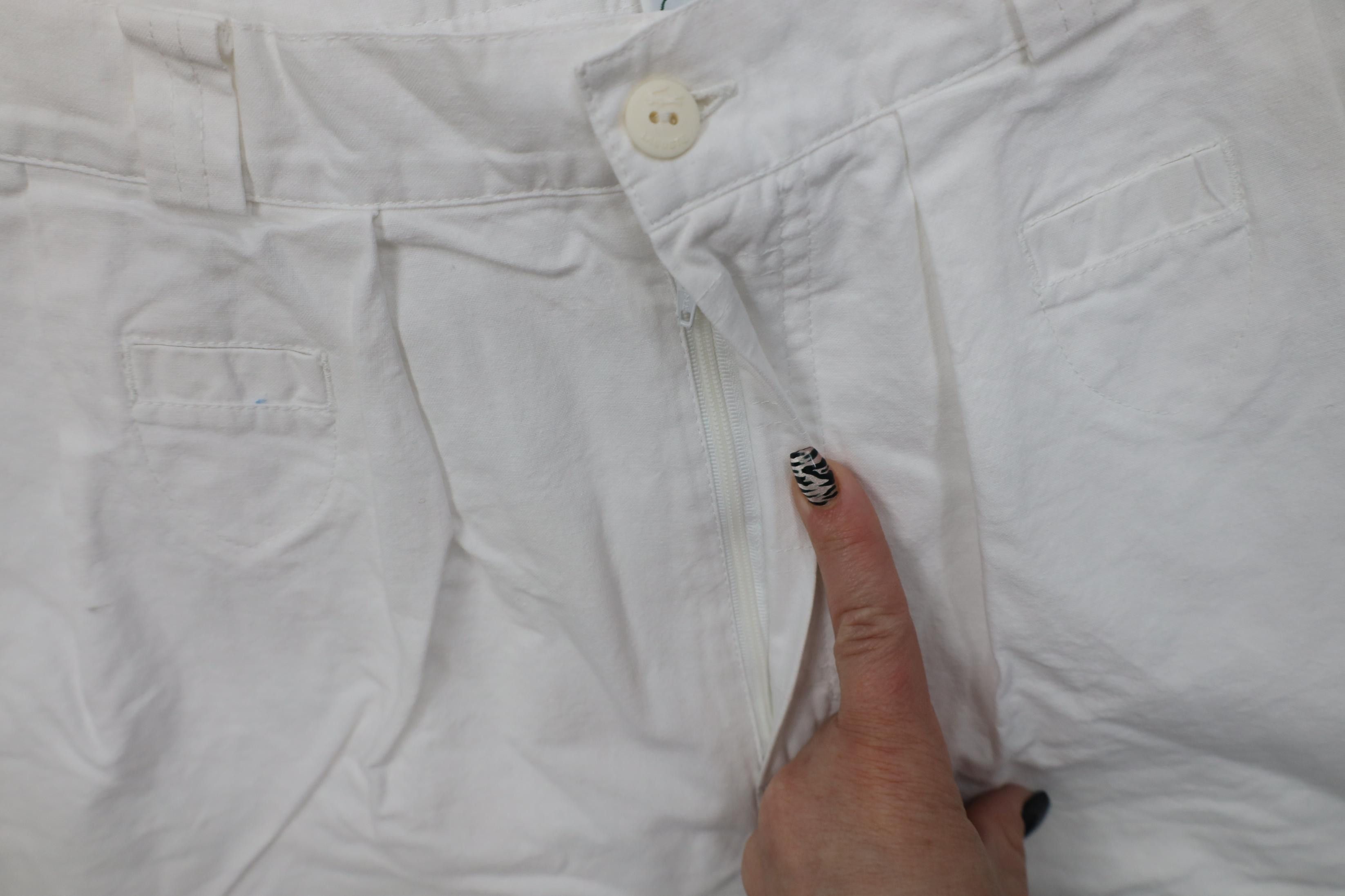 Lacoste Vtg 80s Izod Lacoste Straight Leg Chino Pants White Cotton Size US 30 / EU 46 - 8 Thumbnail