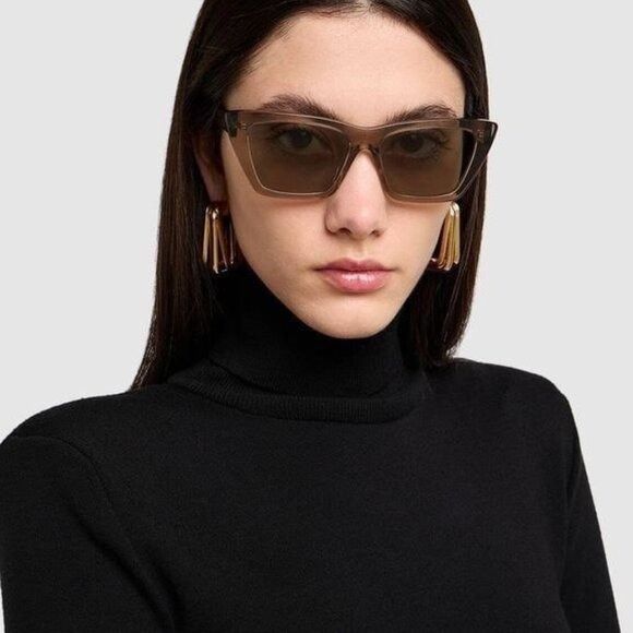Saint Laurent Paris 🕶️ New Saint Laurent SL 276 MICA 045 Sunglasses - Brown Size ONE SIZE - 4 Thumbnail