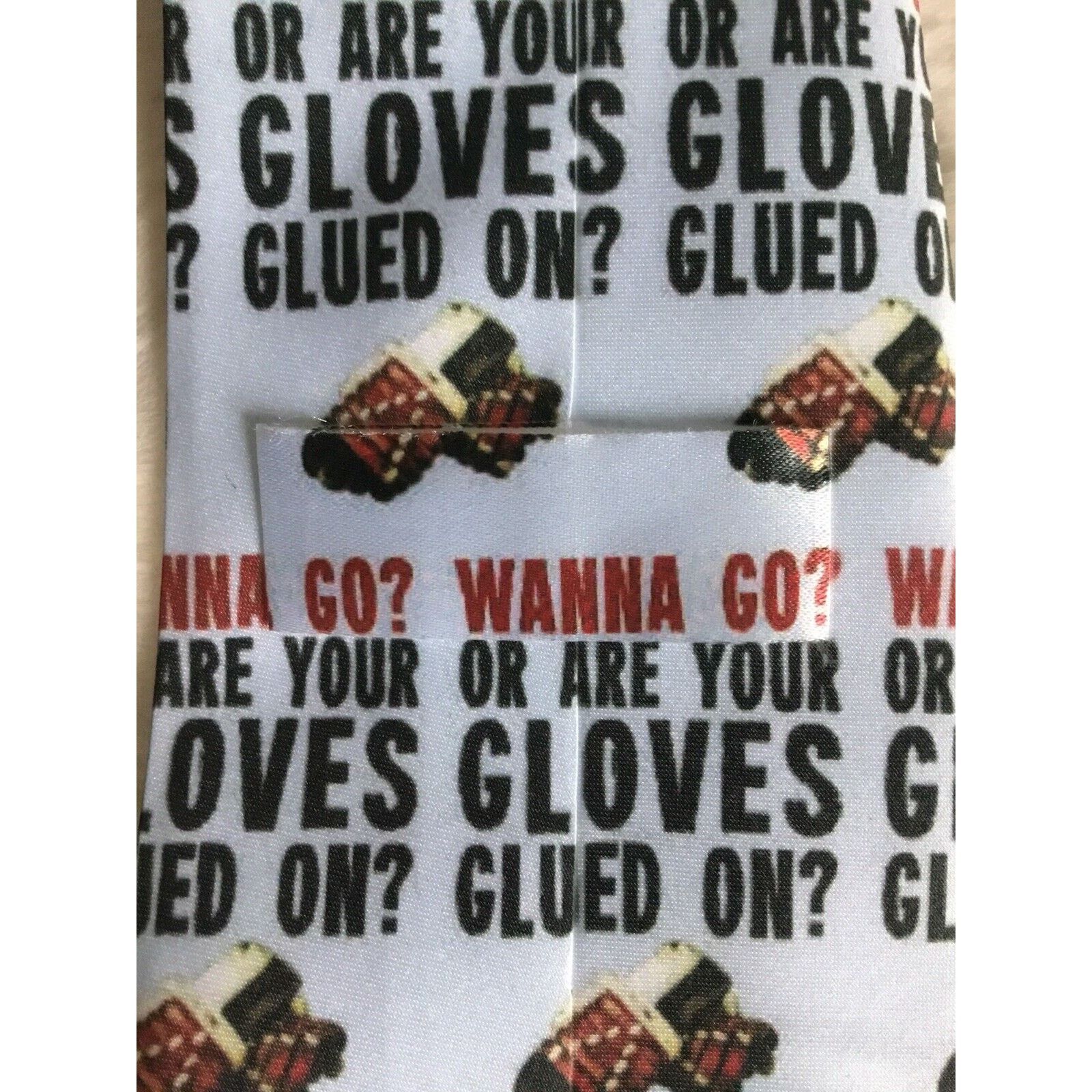 & Other Stories Tie Boxing Fighting MMA Wanna Go Or Are Your Gloves Glued On Size ONE SIZE - 6 Thumbnail