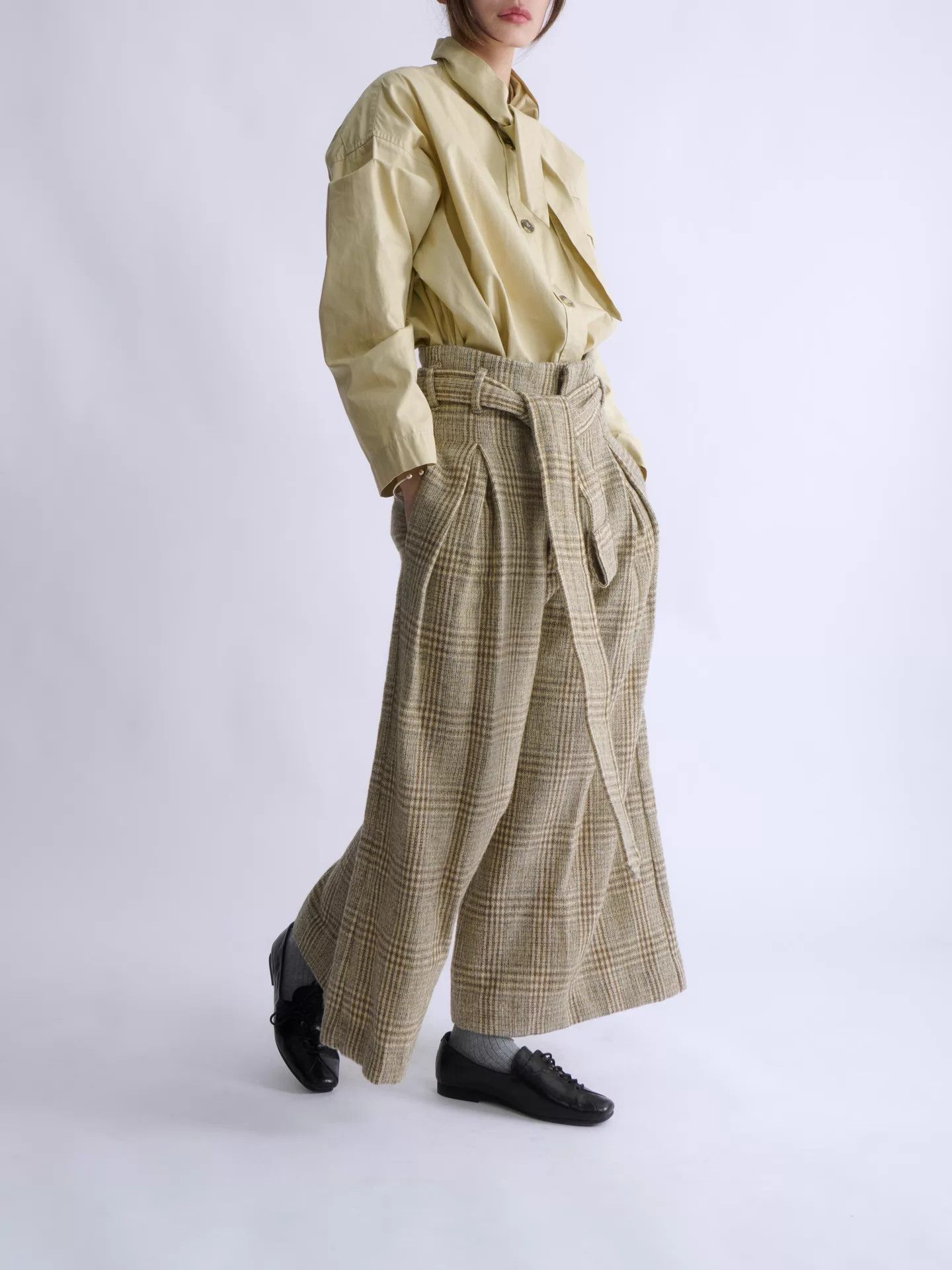 Vivienne Westwood Vivienne Westwood Hi-Waist Belted Check W-Leg Wool Trousers Size 26" / US 2 / IT 38 - 5 Thumbnail