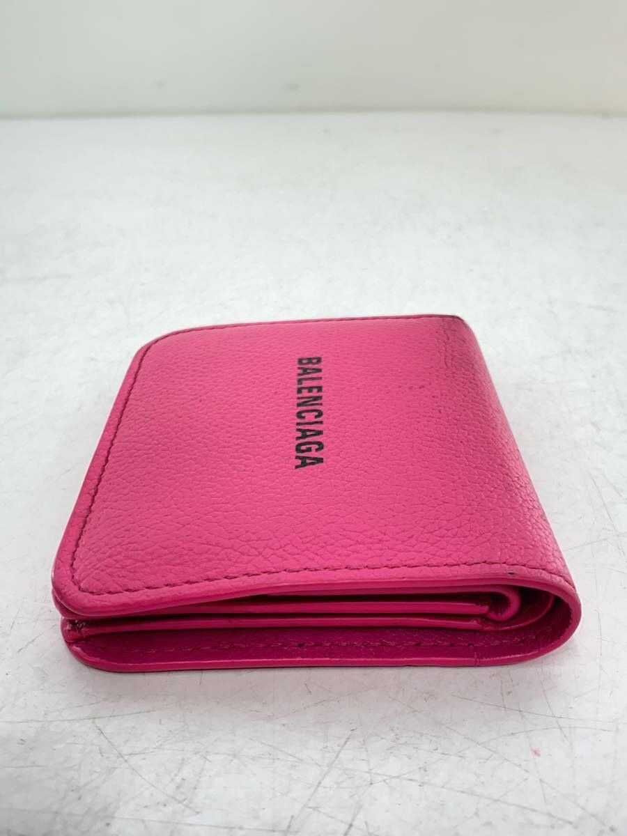 Balenciaga Balenciaga Leather Tri-Fold Wallet Pink Size ONE SIZE - 2 Thumbnail
