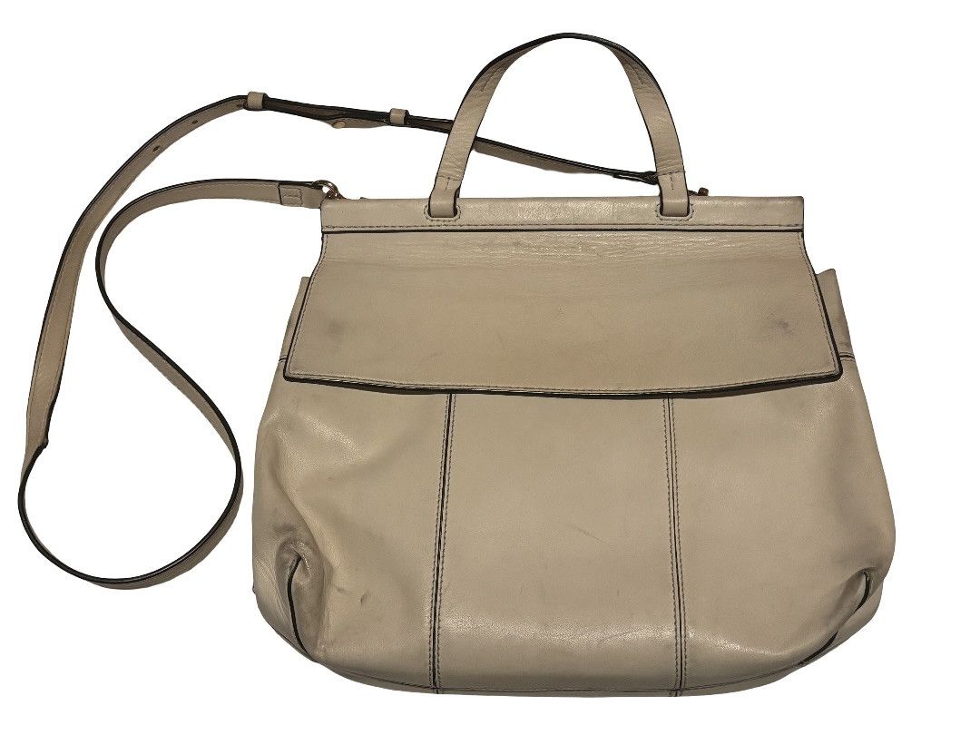 Tory Burch Tory Burch Block-T leather satchel in IVORY Size ONE SIZE - 1 Thumbnail