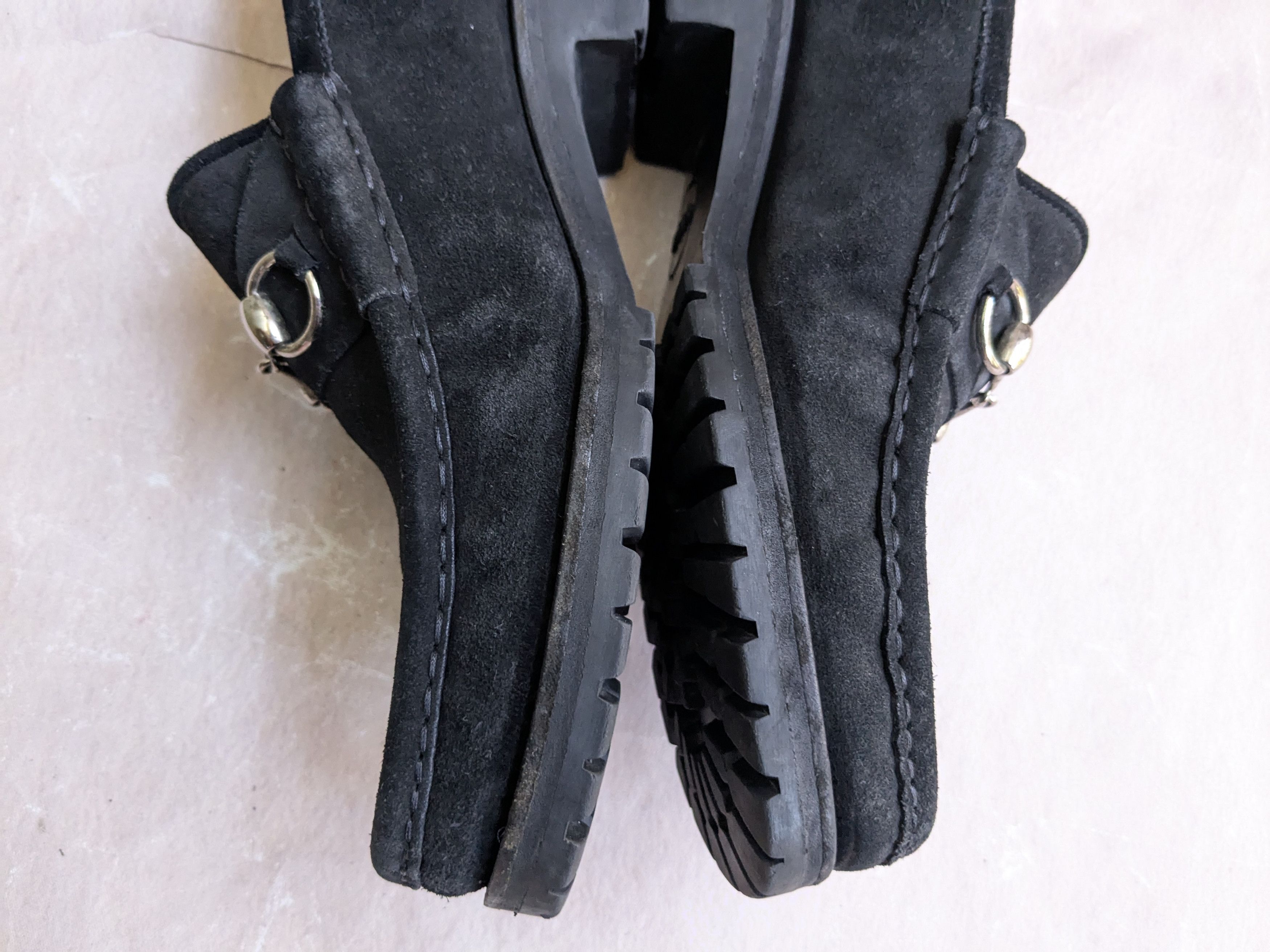 Gucci Gucci Horsebit Loafers Black Suede 11 Snaffle Bit Boat Size US 11 / EU 44 - 10 Thumbnail