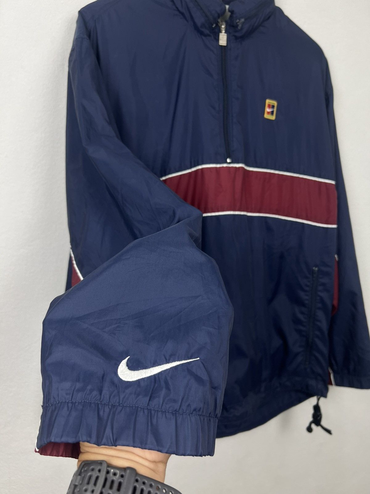 Nike Vintage 90s Nike Court Half-Zip Windbreaker Anorak Size US L / EU 52-54 / 3 - 4 Thumbnail