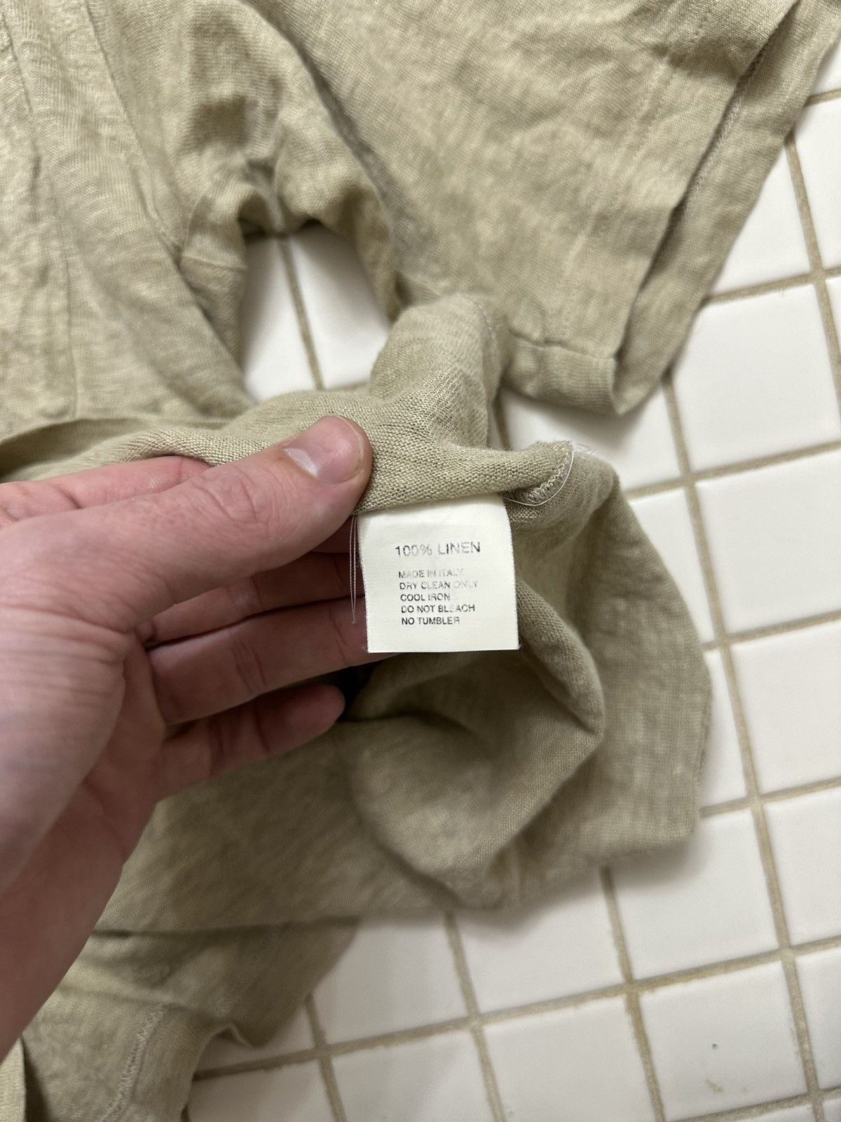 Armani 90s Armani Linen Tee Size US M / EU 48-50 / 2 - 4 Thumbnail