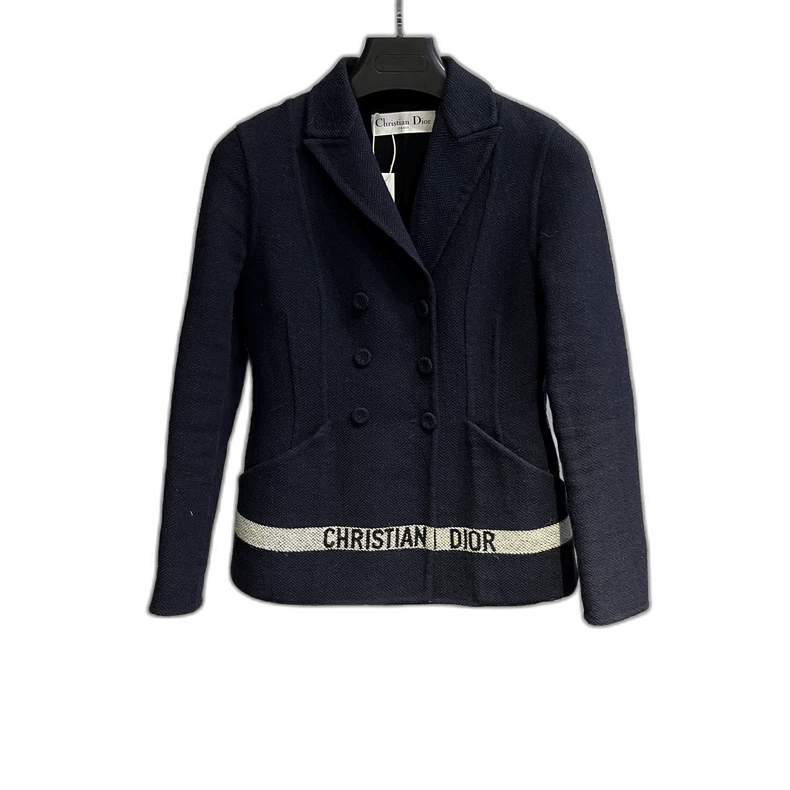 Dior Dior Navy Double-Breasted Wool Jacket Size US M / EU 48-50 / 2 - 1 Thumbnail