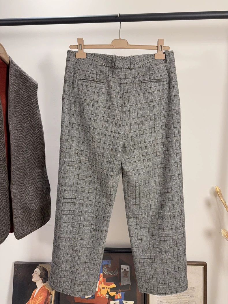 Loro Piana LORO PIANA Wool plaid trousers Size 28" / US 6 / IT 42 - 2 Thumbnail