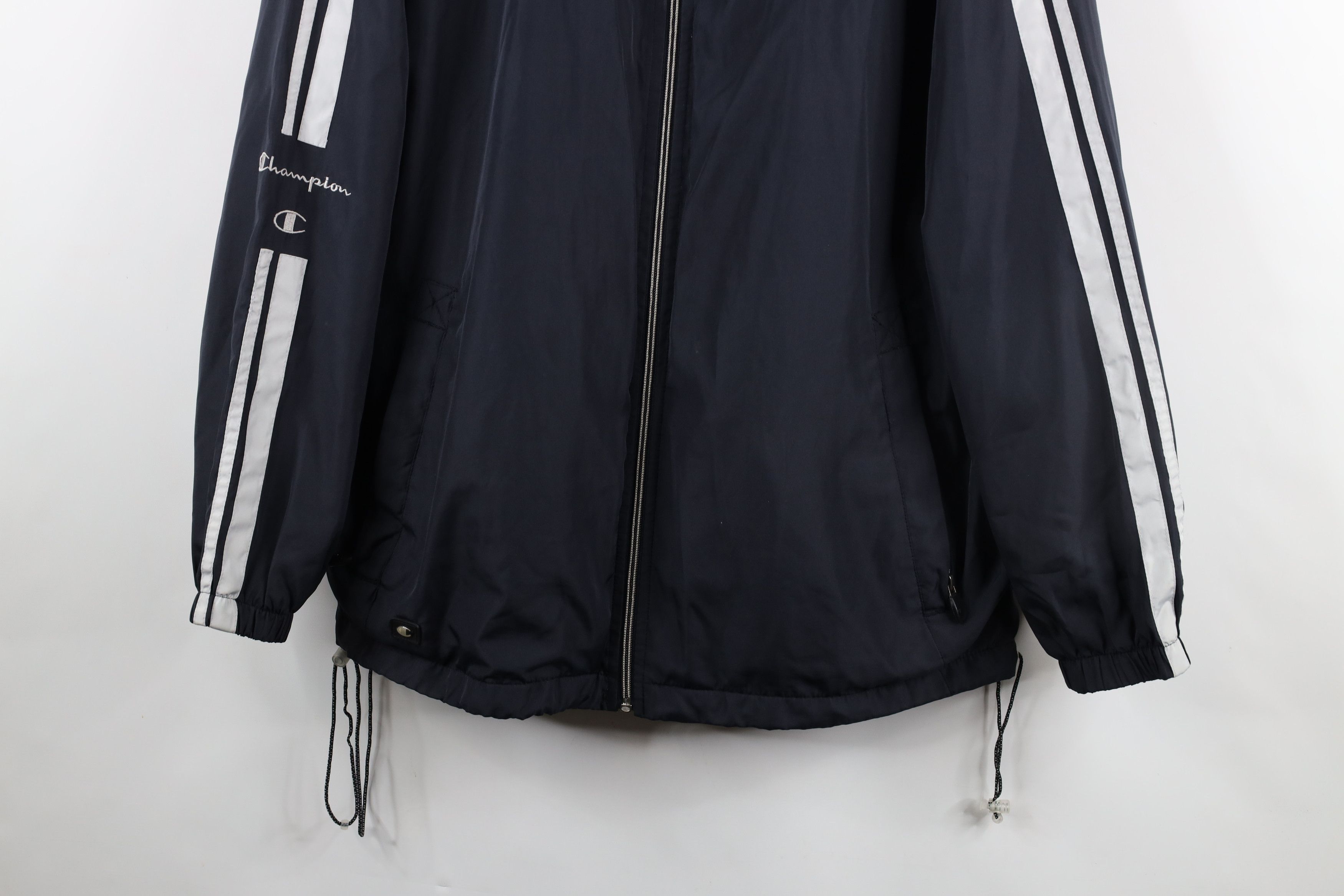 Champion × Vintage Vintage 90s Champion Lined Windbreaker Bomber Jacket Black Size US M / EU 48-50 / 2 - 3 Thumbnail