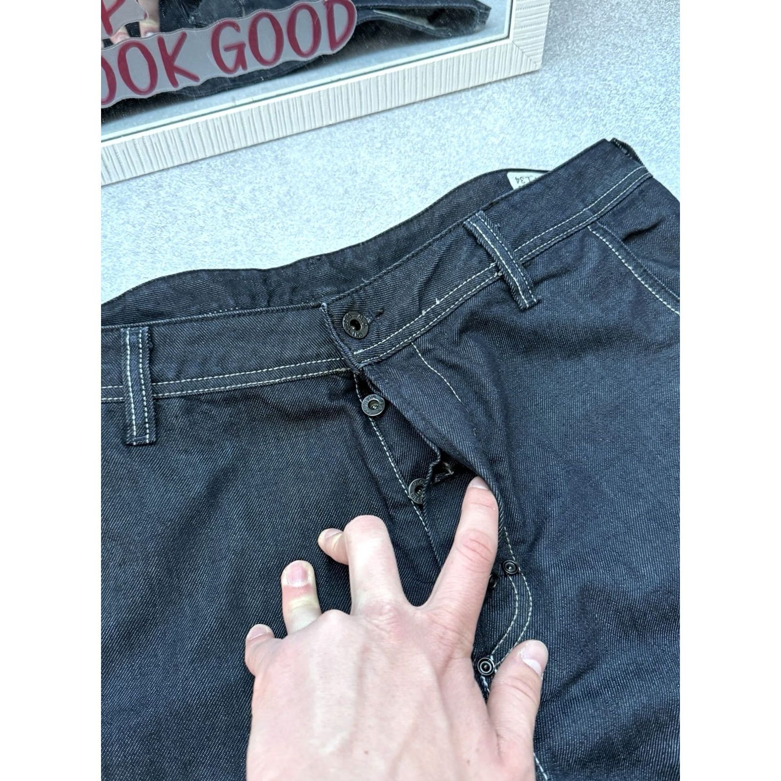 Diesel VINTAGE Diesel Pheyo Jeans Men’s Size W34 L34 Navy Denim Cinch Straight Size US 34 / EU 50 - 7 Thumbnail