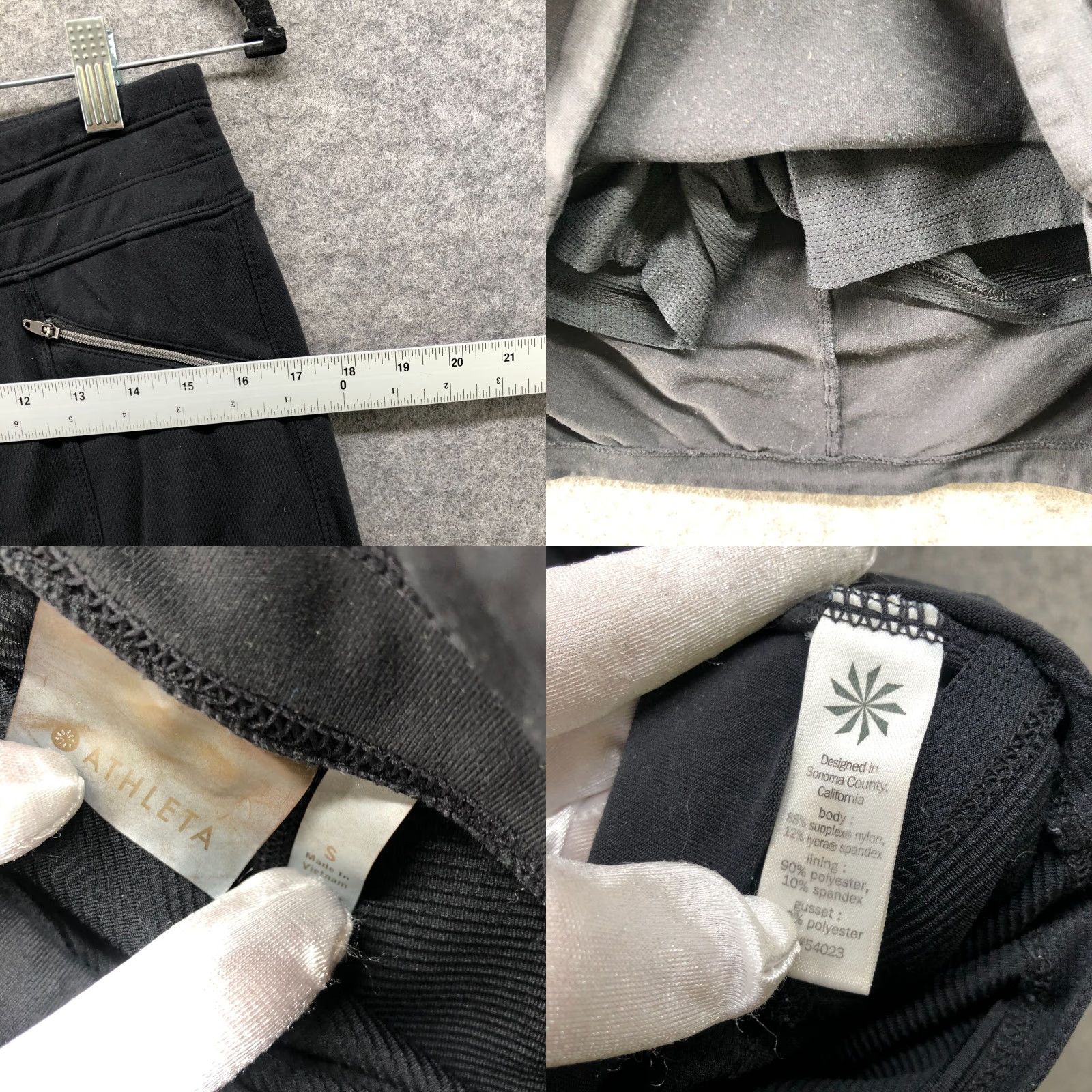 Athleta Athleta Skort Womens S Black Athletic Zip Pocket Drawstring Active Golf Tennis Size ONE SIZE - 8 Thumbnail