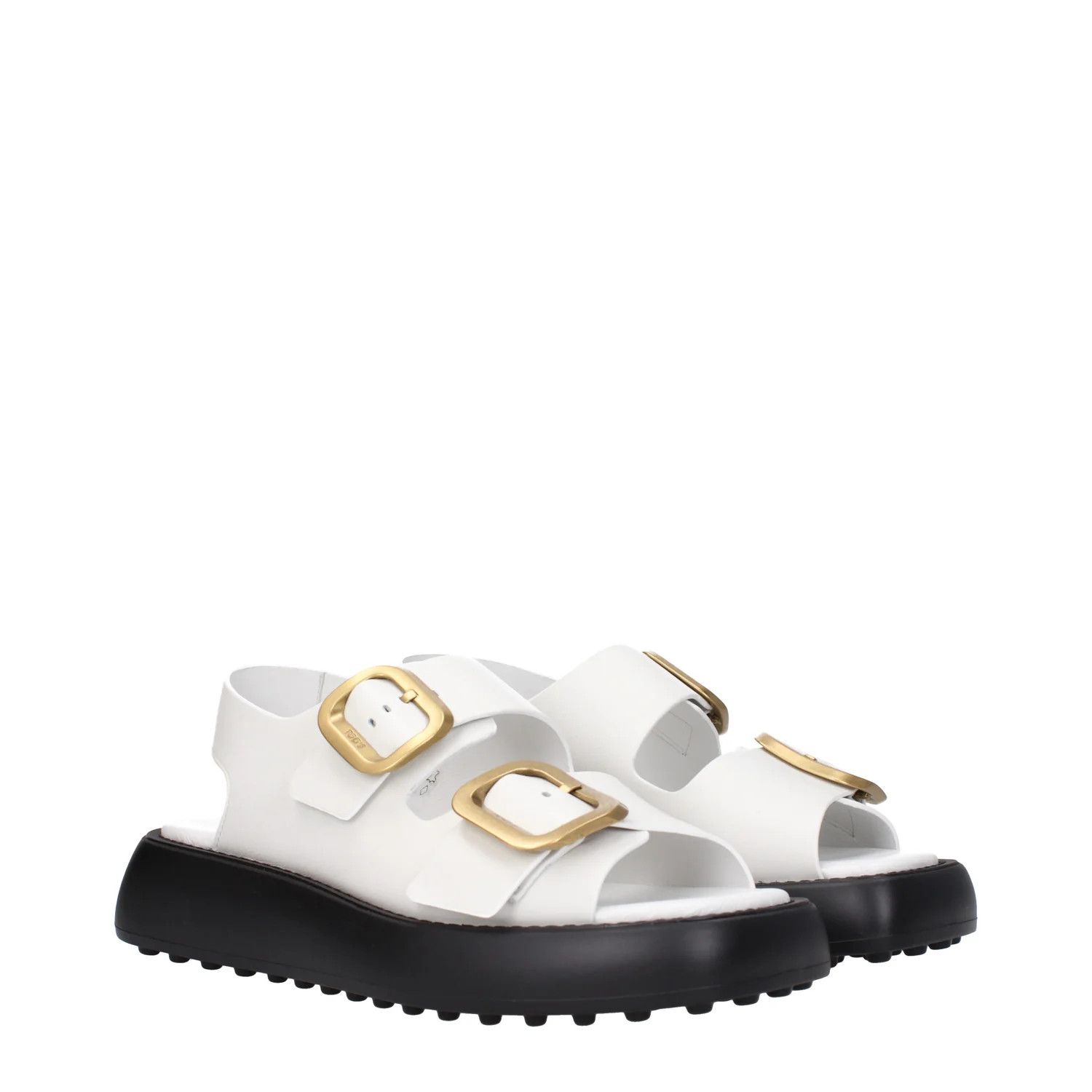 Tod's ob1o1e1224 Leather Sandals in White Size US 8.5 / IT 38.5 - 2 Thumbnail