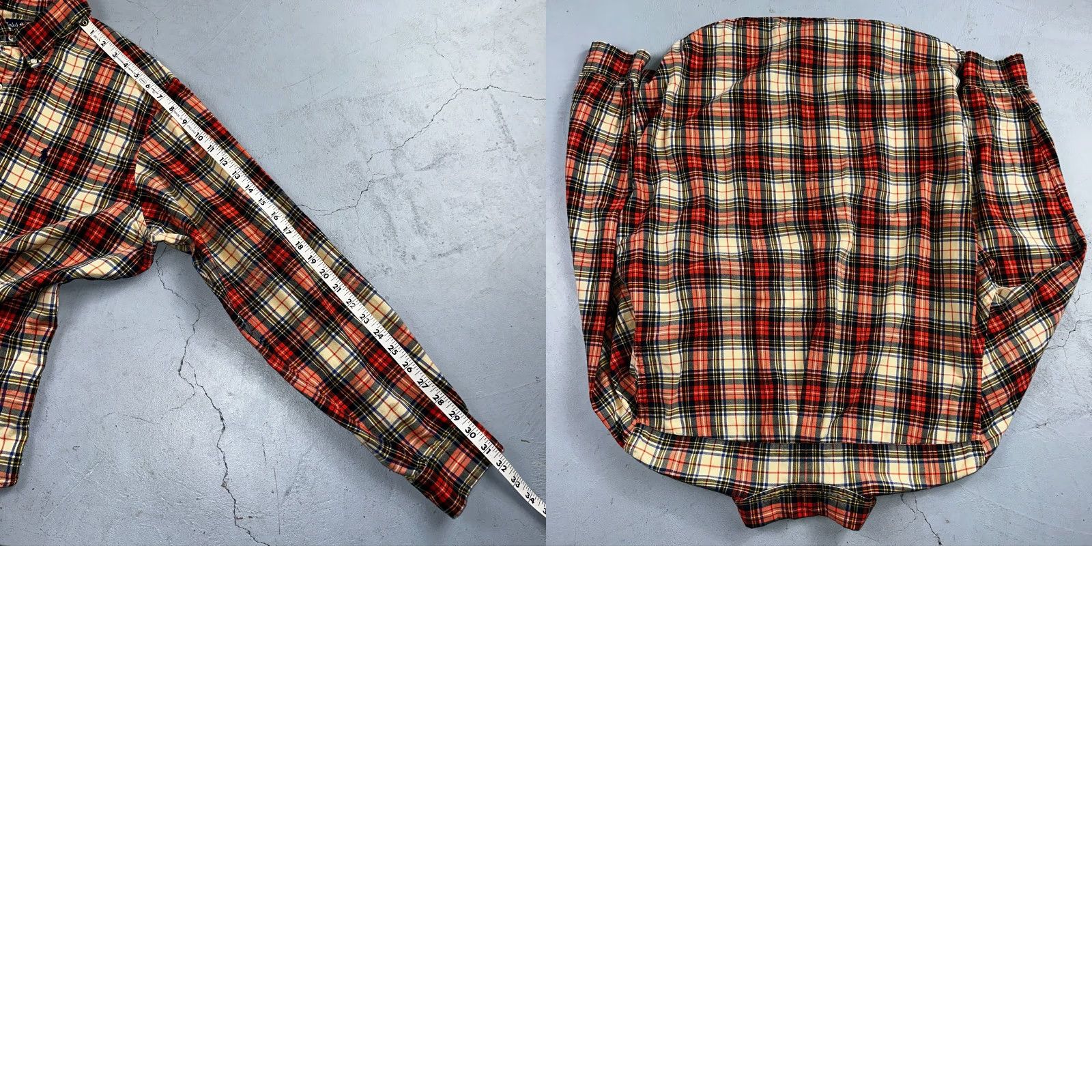 Ralph Lauren Ralph Lauren Classic Fit Shirt Plaid Button-Down XL Red Cotton Wool Blend Long Sleeve Mens Size US XL / EU 56 / 4 - 8 Thumbnail