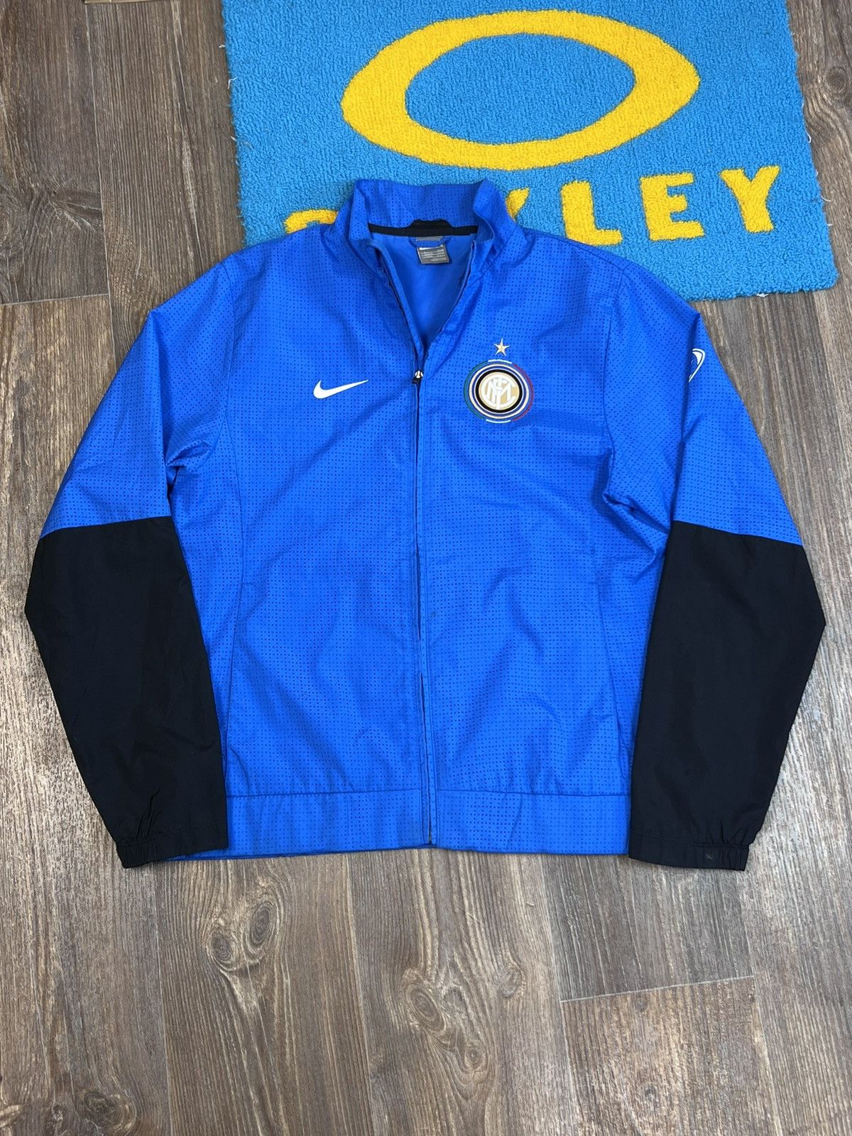 Nike Vintage Nike Inter Milan Blue Tack Top Full Zip Jacket Size US L / EU 52-54 / 3 - 1 Thumbnail