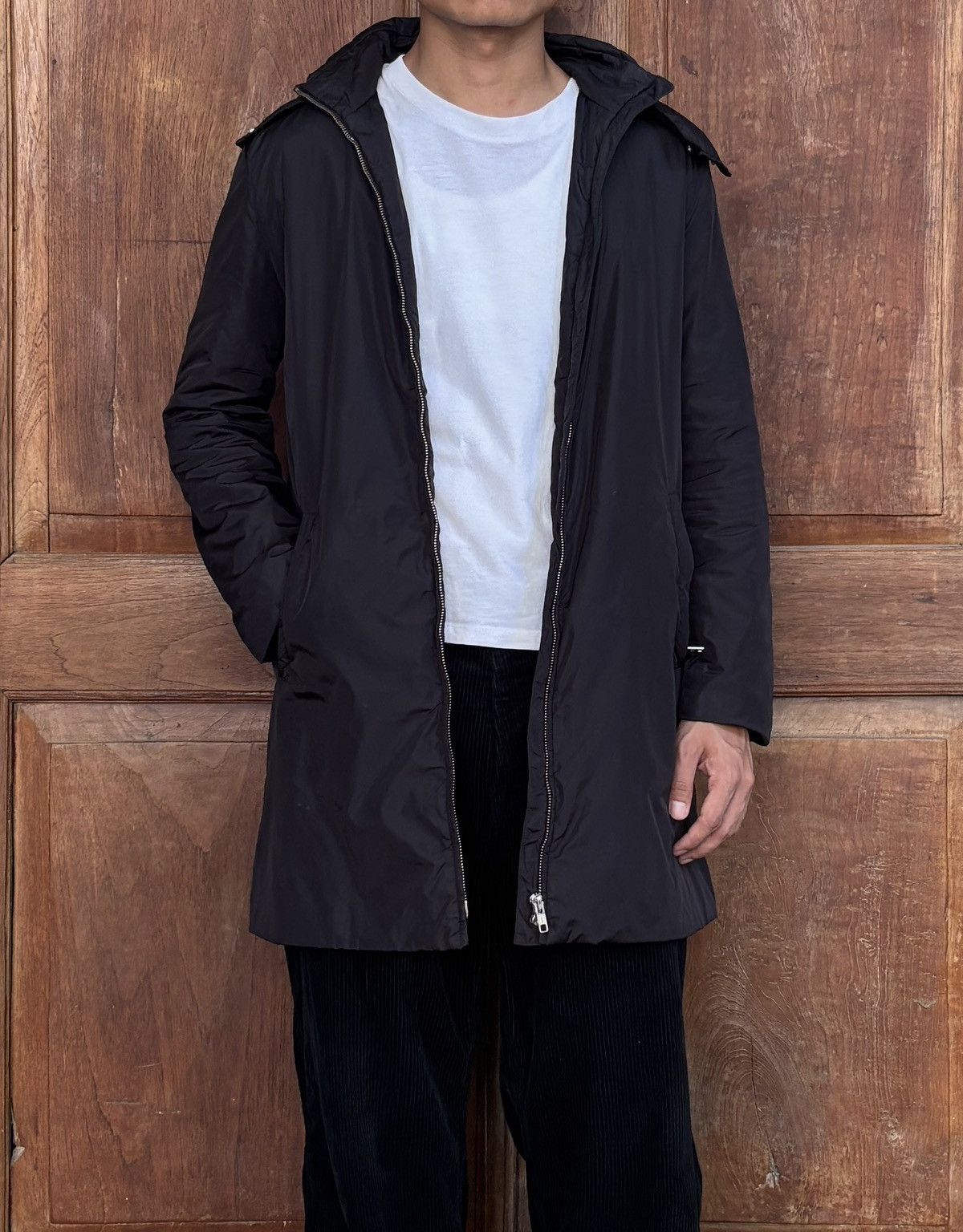 Prada FREE TAX! 2000s Detachable Hoodie Nylon Coat Jacket Size US S / EU 44-46 / 1 - 1 Thumbnail