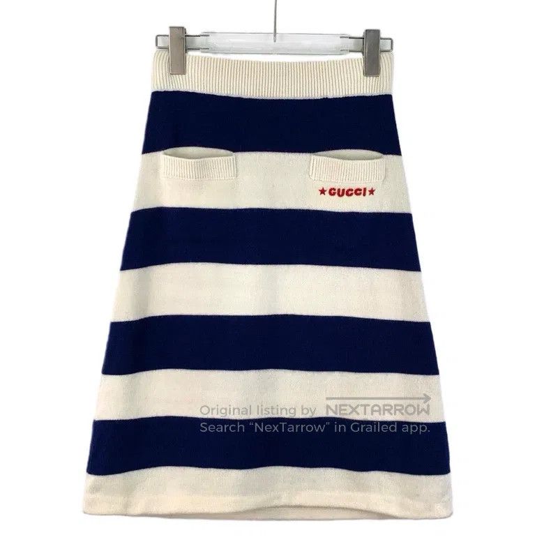 Gucci Gucci SizeXS Colour block striped logo letter embroidery wo Size 42" / US 20 - 1 Thumbnail