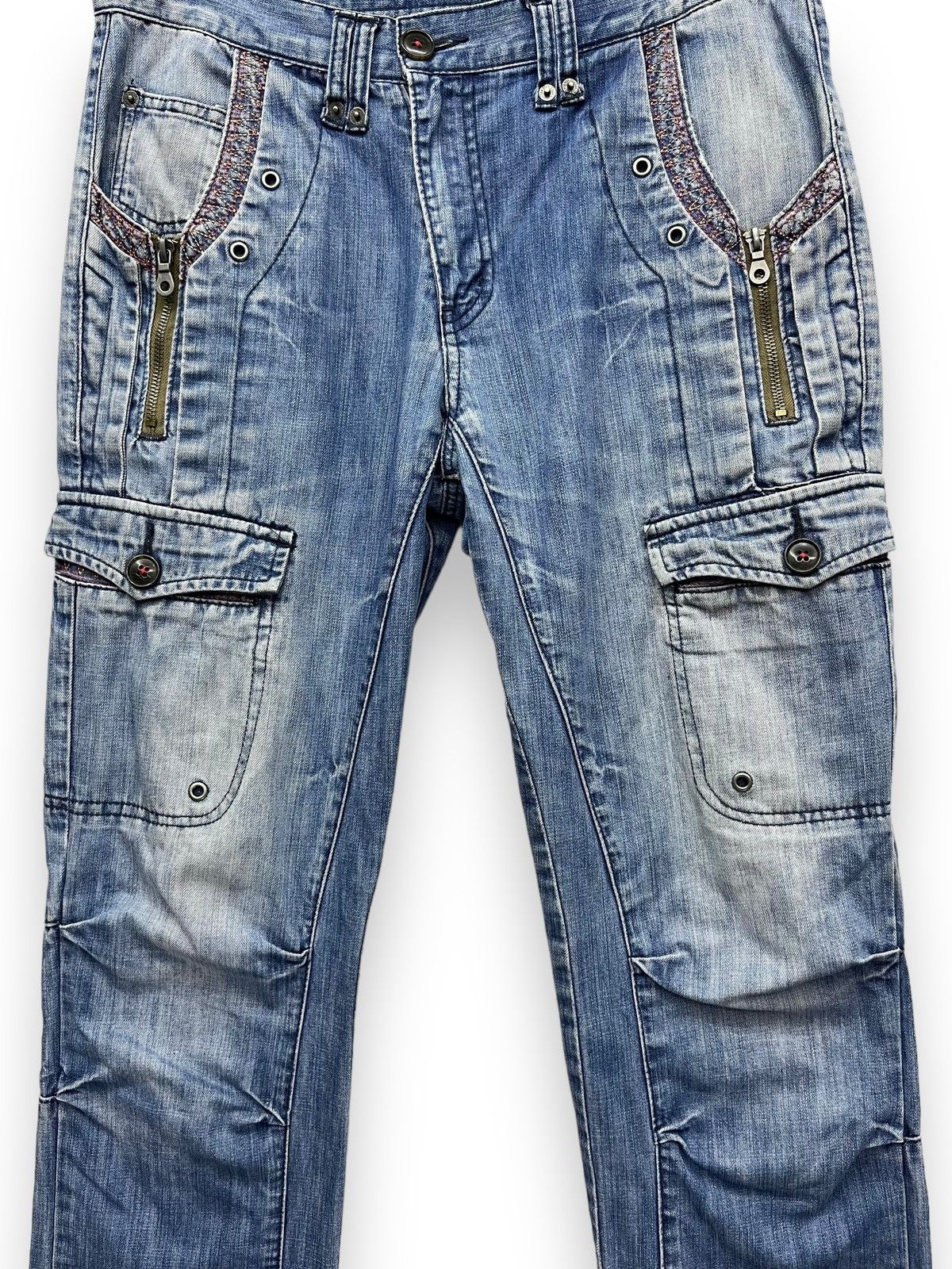 semanticdesign 🔥SEMANTIC DESIGN Distressed Denim Cargo Pants Size US 32 / EU 48 - 4 Thumbnail