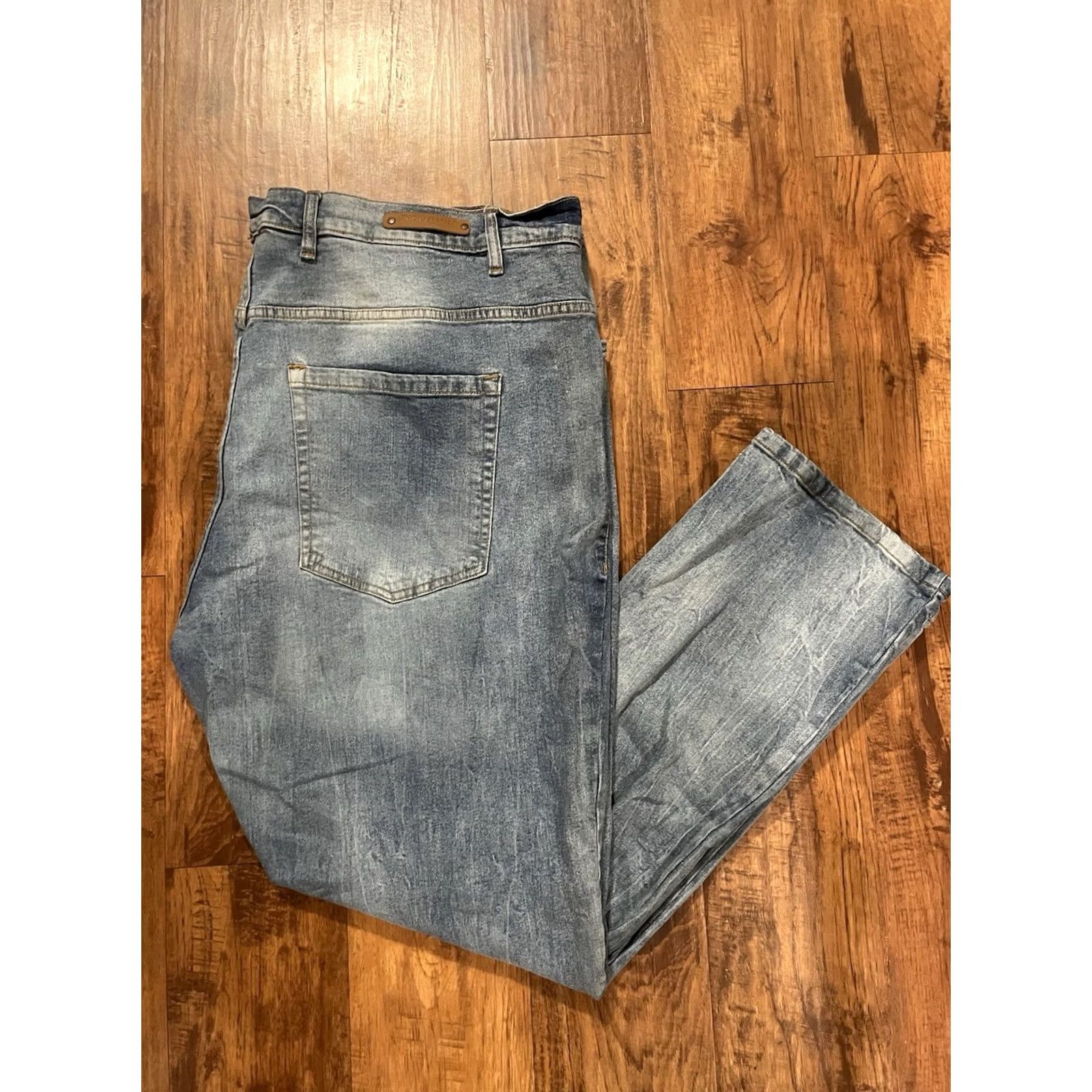 Vintage Evolution Mens Denim Skinny Jeans Size 50 Black Pocket Detail Size US 34 / EU 50 - 2 Thumbnail