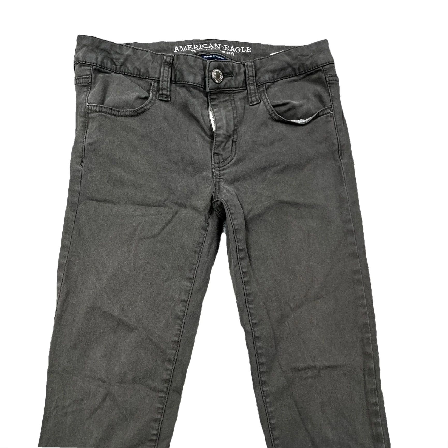 American Eagle Outfitters American Eagle Jeans Women 4 Gray Jegging Mid Rise Sateen Stretch Pants Ladies Size 27" / US 4 / IT 40 - 3 Thumbnail
