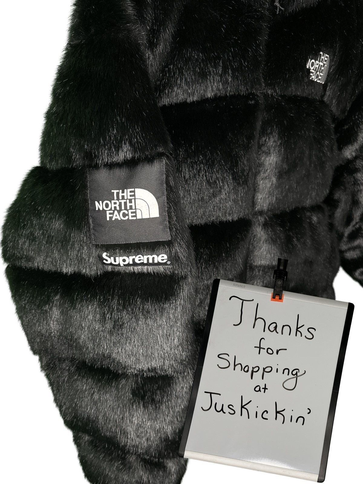 Supreme × The North Face Supreme x TNF Nuptse Faux Fur - Black FW 20 Size US L / EU 52-54 / 3 - 3 Thumbnail