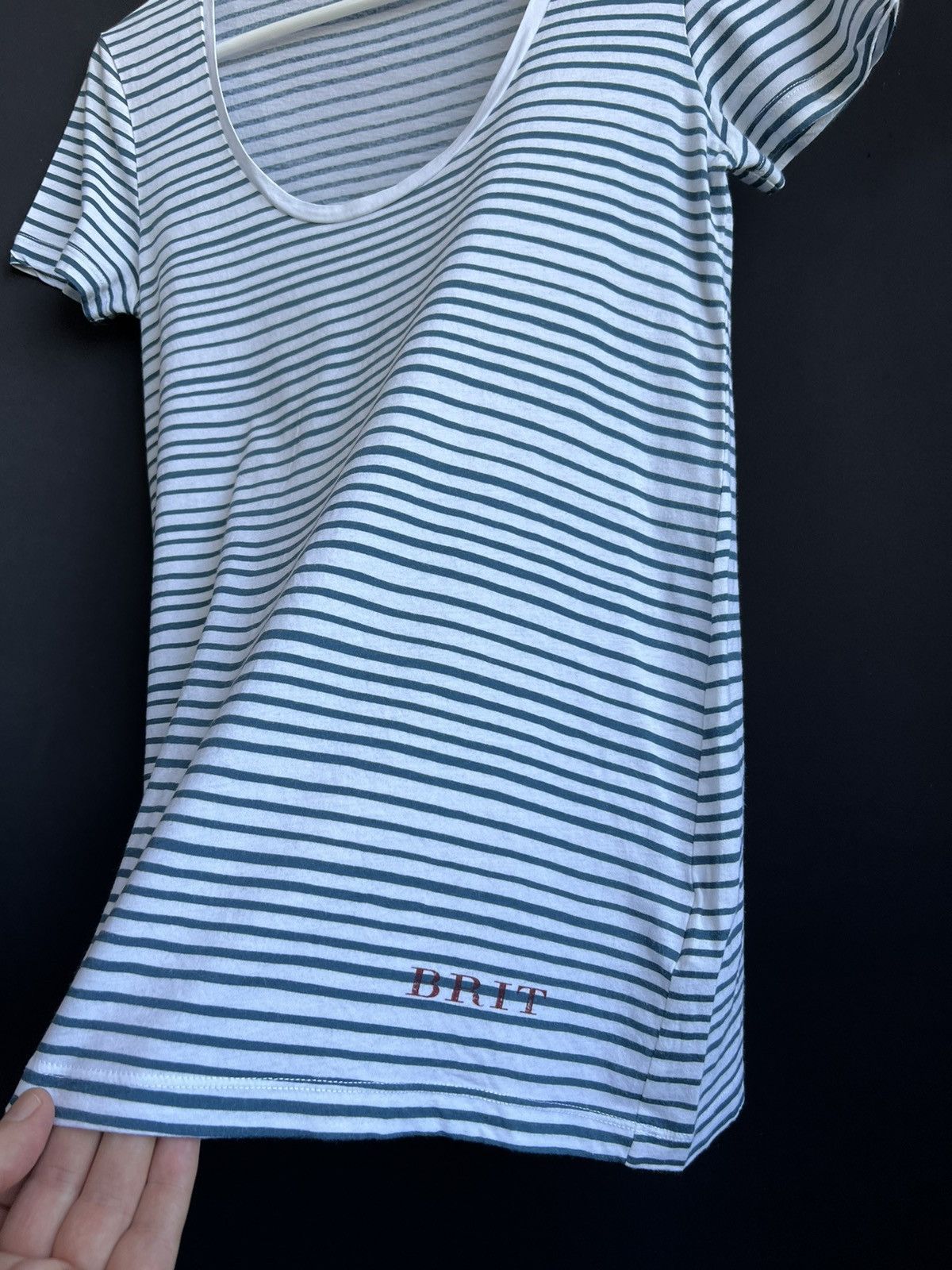 Burberry Burberry Brit Women’s T-Shirt White/Bleu Cotton Size XS Size XS / US 0-2 / IT 36-38 - 2 Thumbnail