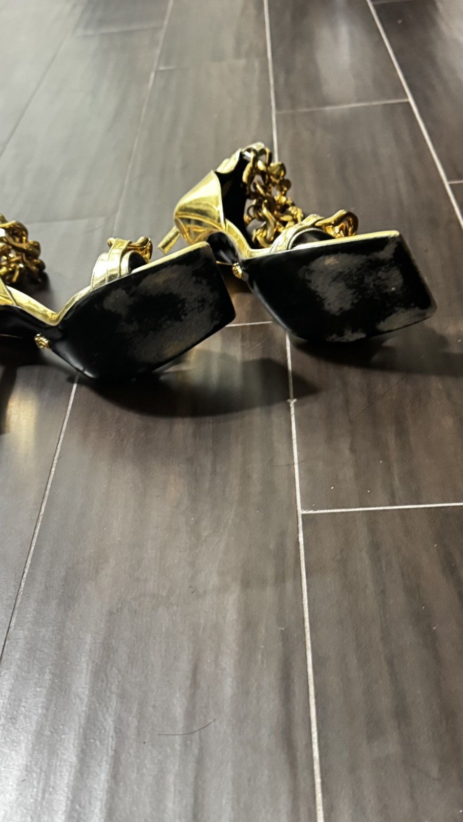Versace Versace Gold Metallic Chain Size US 8.5 / IT 38.5 - 6 Thumbnail