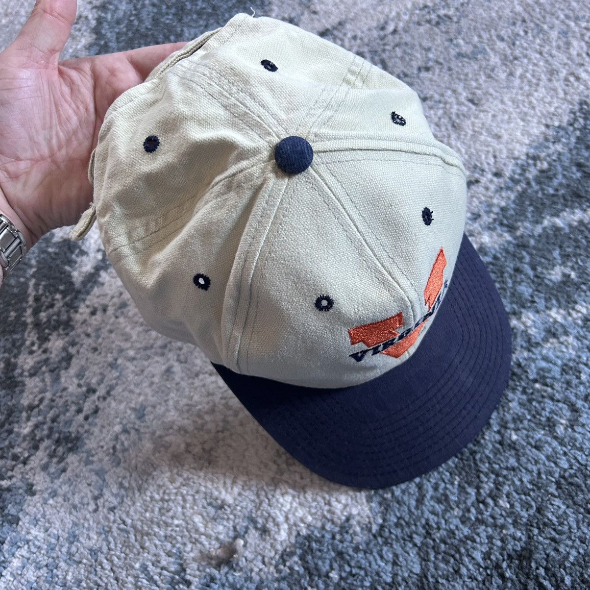 Vintage 80s UVA ViRGiNiA CAVALiERS WOVEN CANVAS DAD CAP CREAM NAVY Size ONE SIZE - 7 Thumbnail