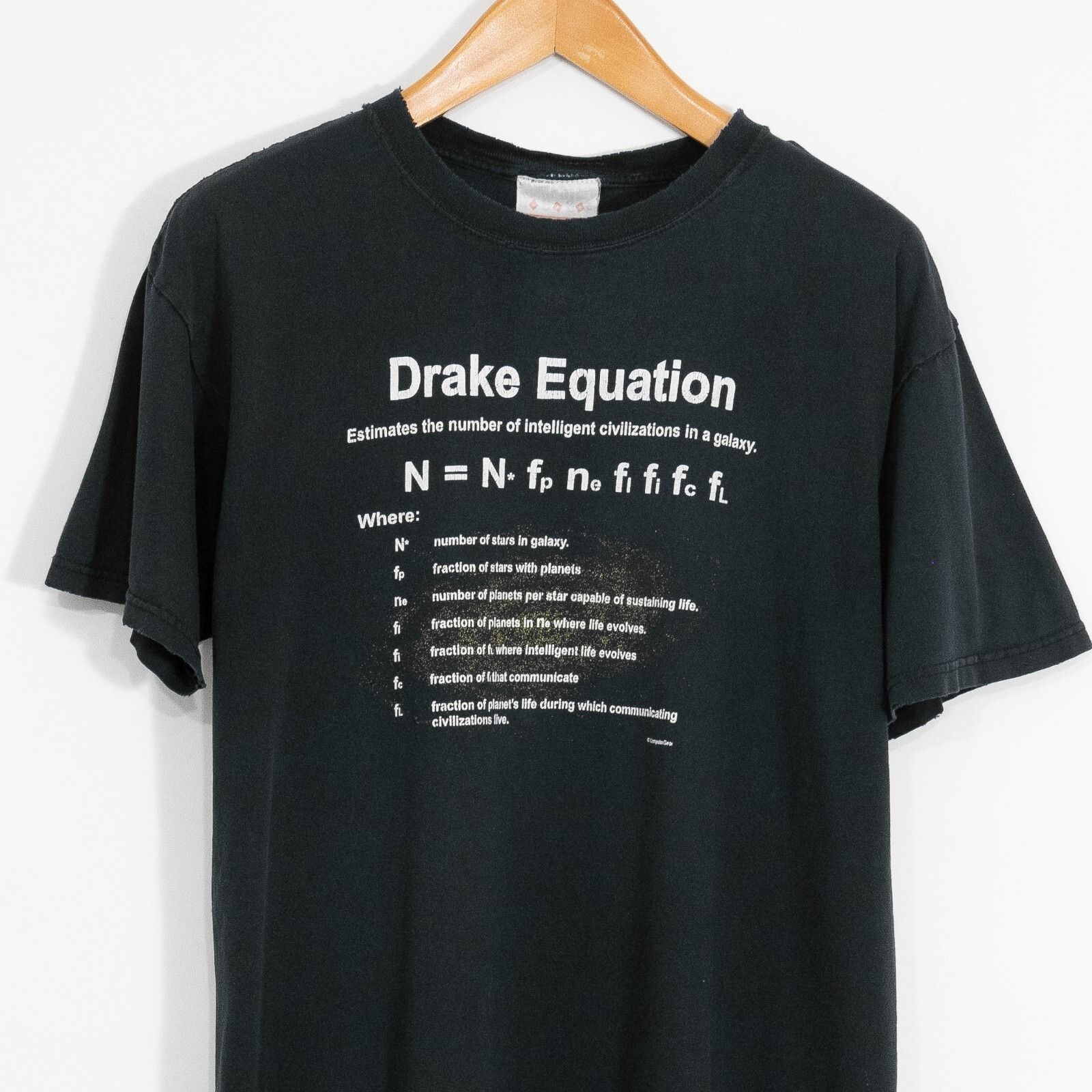 Vintage Vintage Drake Equation Science T Shirt Large - Distressed Size US L / EU 52-54 / 3 - 2 Thumbnail