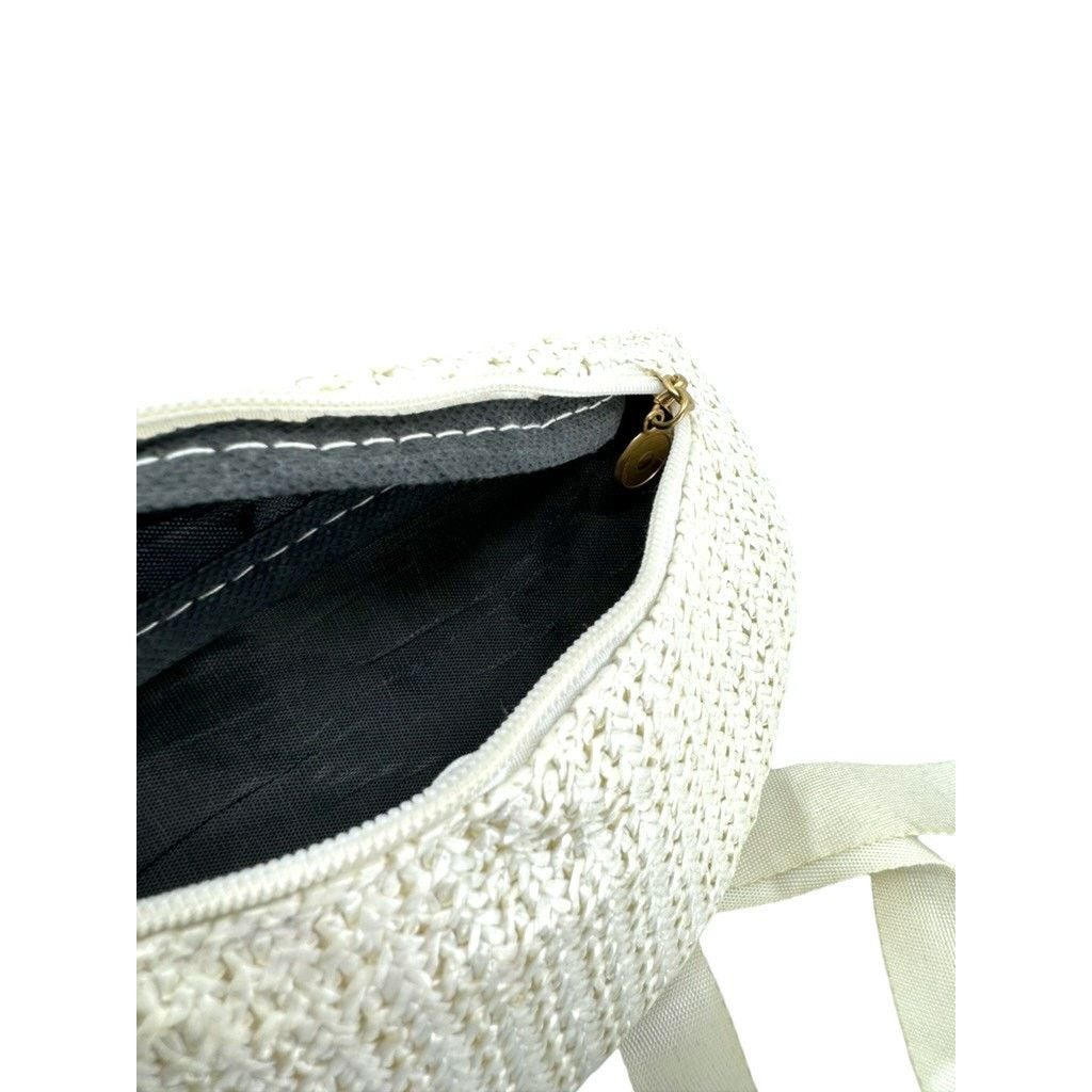 Vintage Vintage White Crochet Fanny Outdoor Waist Belt Bag Size ONE SIZE - 7 Thumbnail