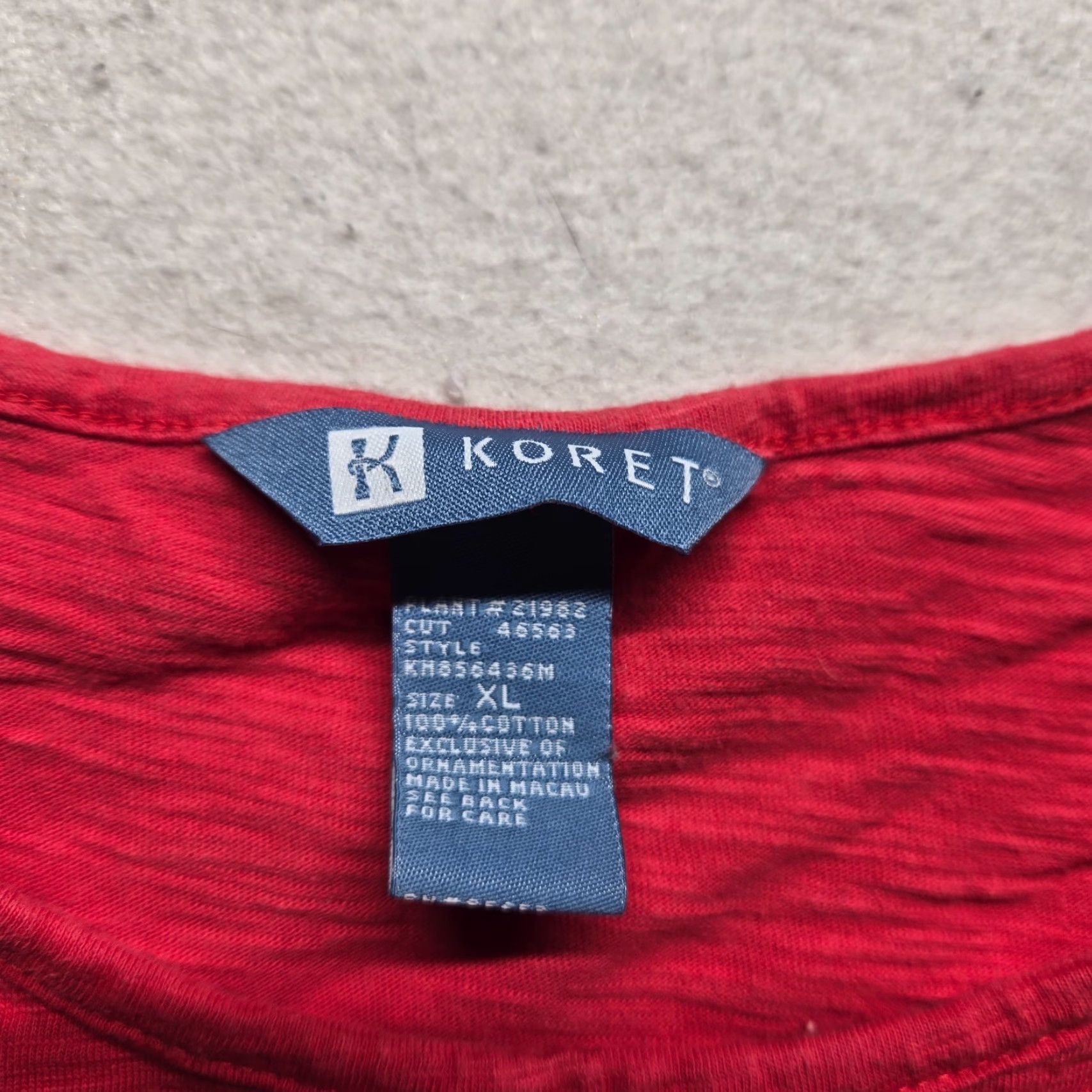 Vintage Koret Shirt Adult XL Red Floral Embroidered Short Sleeve Blouse Women Size XL / US 12-14 / IT 48-50 - 3 Thumbnail