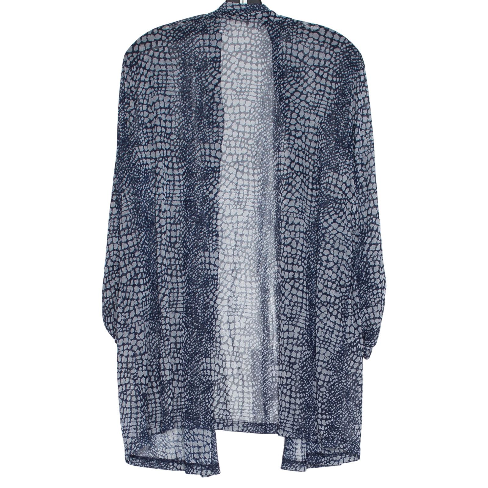 Other Susan Graver Sheer Cardigan Navy Plus 3X Open Front Flowy Size 3XL / US 20-22 - 3 Thumbnail