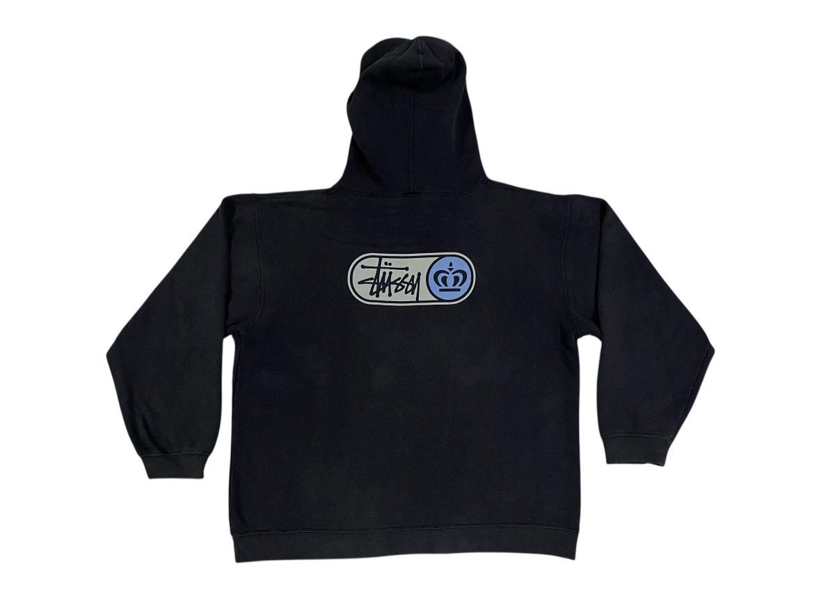 Stussy 90s STUSSY CROWN PULLOVER HOODIE OVERALL FADED SIZE L Size US L / EU 52-54 / 3 - 3 Thumbnail