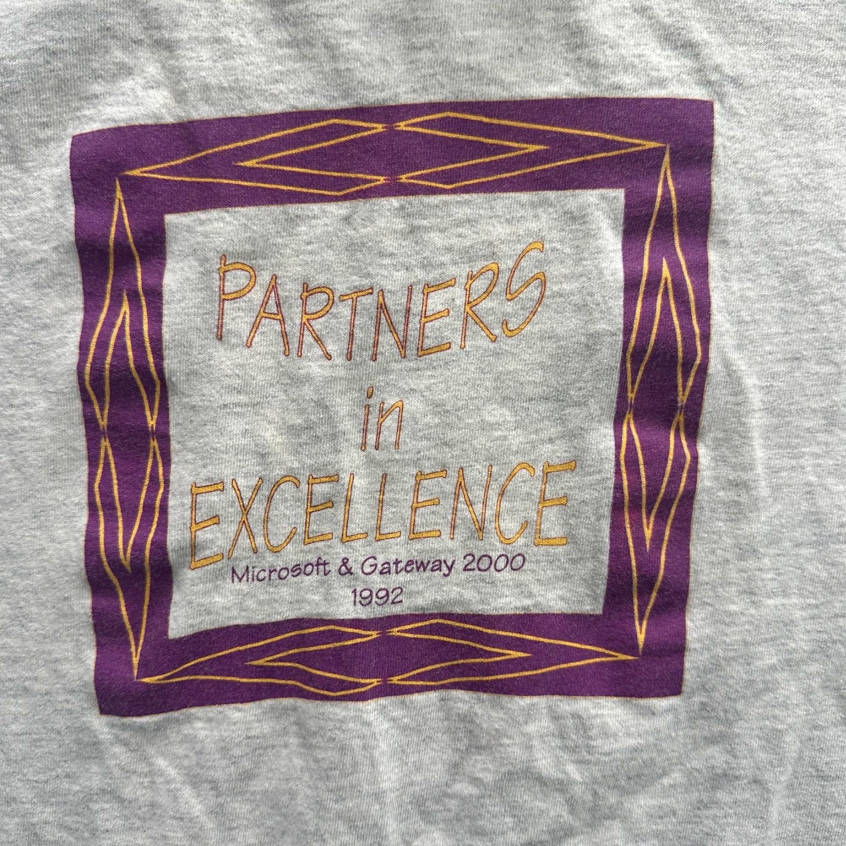 Vintage VINTAGE Microsoft Partners In Excellence T-Shirt Men Large 90s Band Promo Graphic Cotton Size US L / EU 52-54 / 3 - 5 Thumbnail