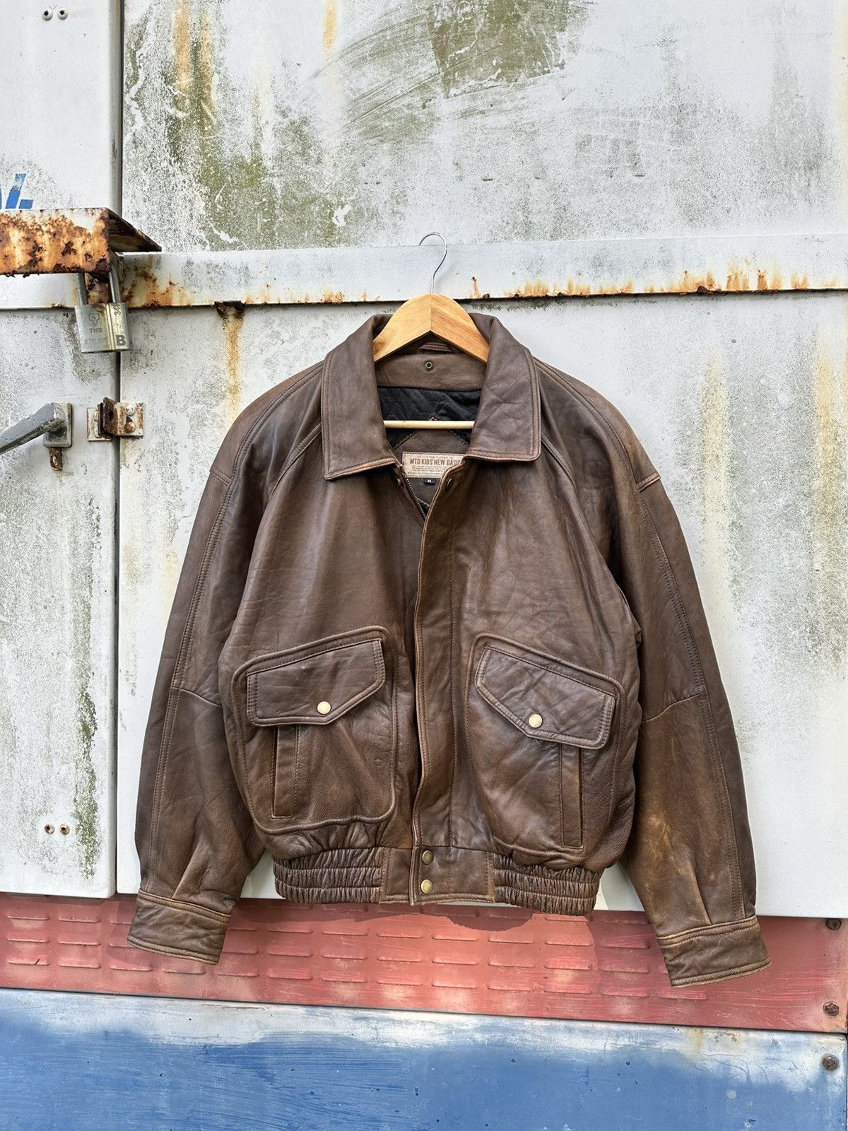 Vintage 🪖Vintage Aviator Leather Bomber Jacket Size US M / EU 48-50 / 2 - 3 Thumbnail