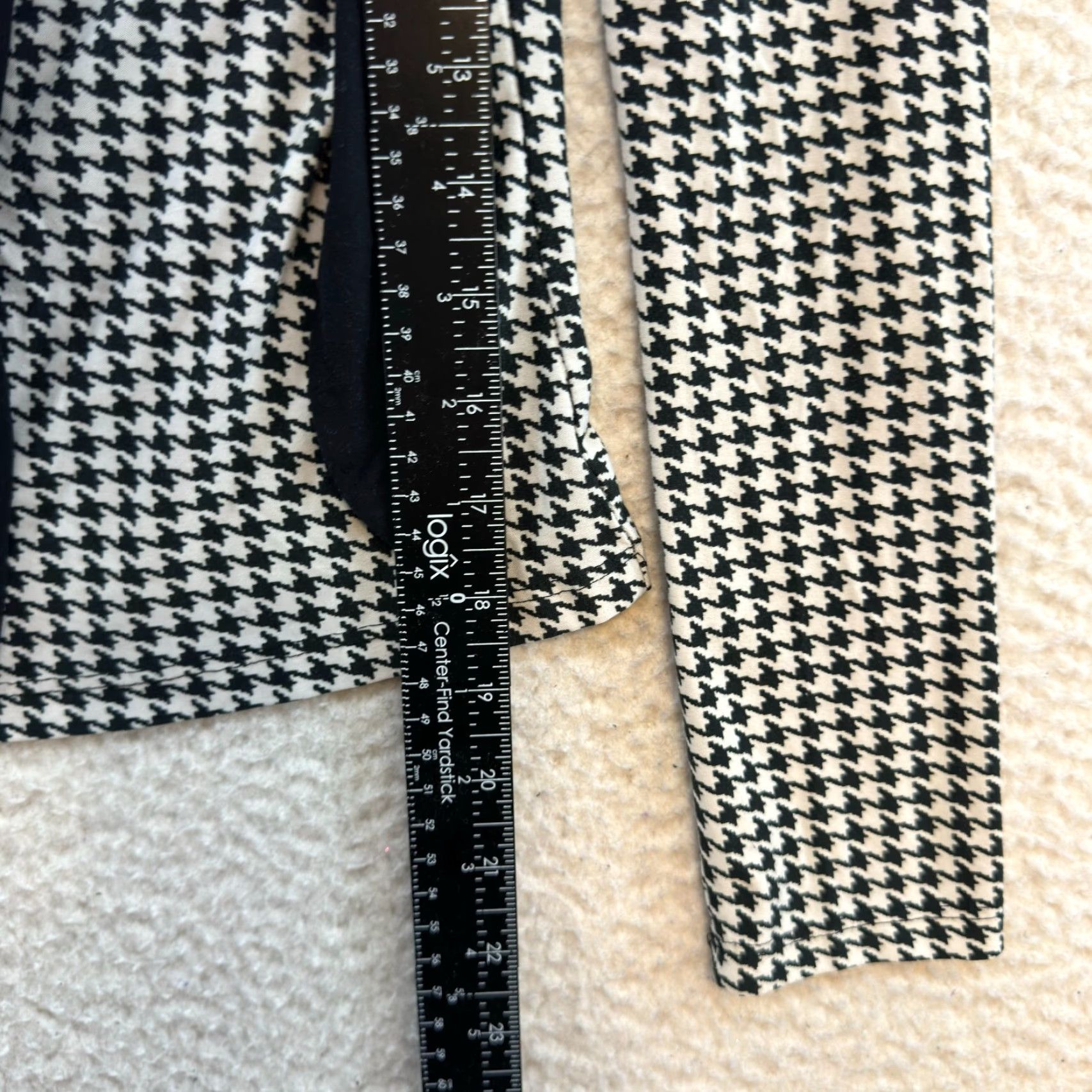 Vintage VINTAGE Glam Shirt S XS Black Houndstooth Slinky Stretch Preppy Corpcore 90s Mens Women Girls Size S / US 4 / IT 40 - 6 Thumbnail