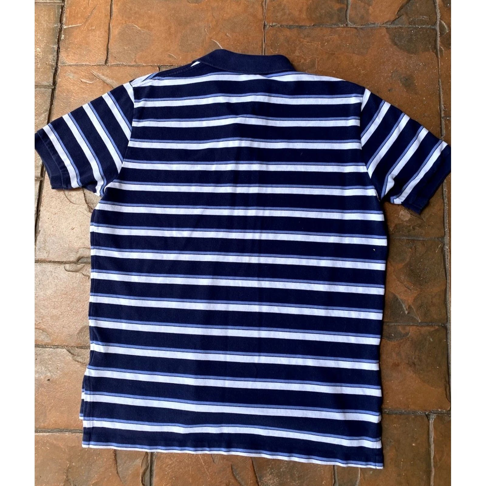 Polo Ralph Lauren VINTAGE Polo Ralph Lauren Yacht Club Striped Polo Shirt Mens XL Blue 90s Polo RL-67 Yacht Club Size US XL / EU 56 / 4 - 3 Thumbnail