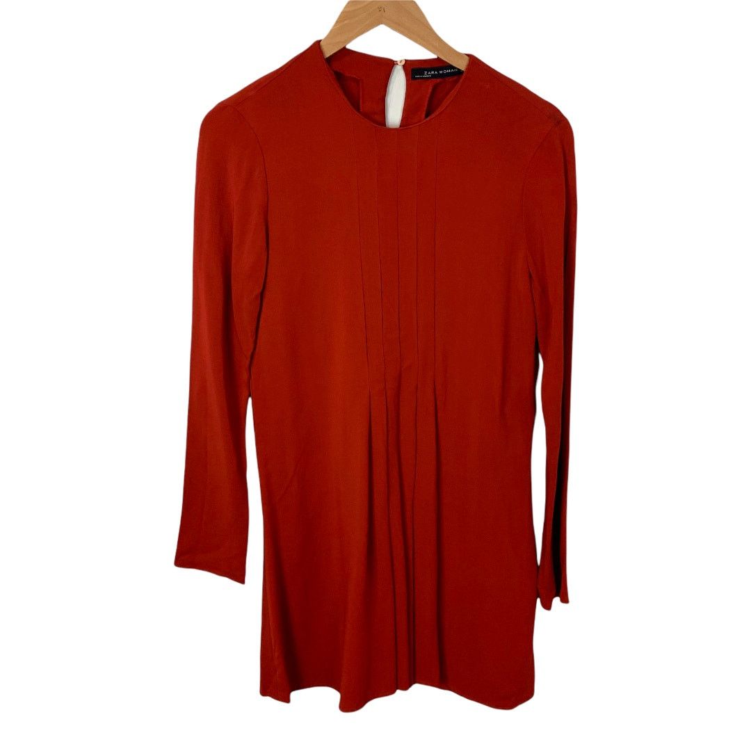 Zara Zara Pleated Dress Long Sleeve Lagenlook Minimalist S Size S / US 4 / IT 40 - 1 Thumbnail