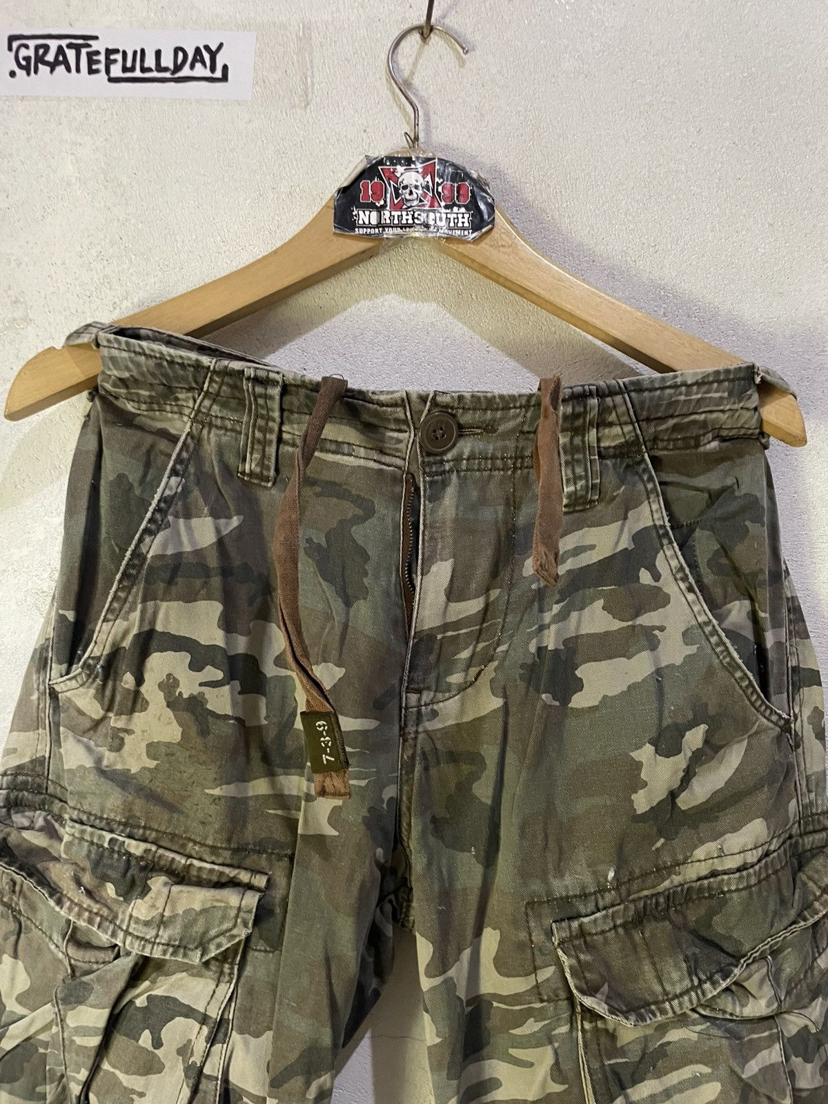 If Six Was Nine Kapital Bs739 Y2K Camo Faded Distressed Gothic Lgb Style Size US 30 / EU 46 - 3 Thumbnail