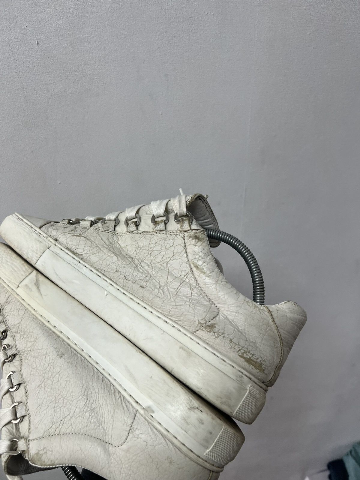 Balenciaga Balenciaga Arena Leather Low Sneaker White Size 7 Size US 7 / EU 40 - 9 Thumbnail