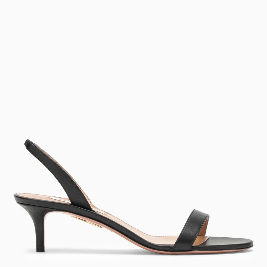 image of Aquazzura O1D2Blof0124 Sandal In Black, Women's (Size 8)