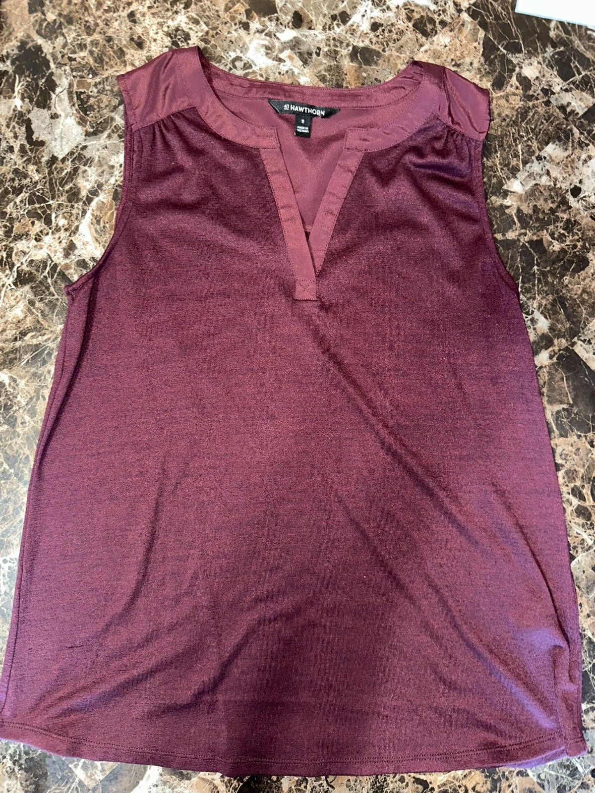 The Unbranded Brand Burgundy sleeveless blouse M Size M / US 6-8 / IT 42-44 - 1 Thumbnail
