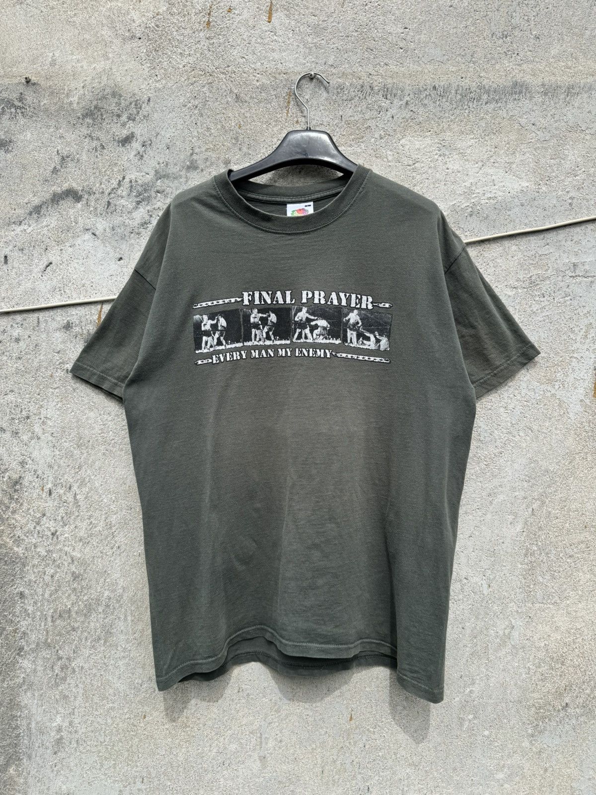 Vintage FINAL PRAYER MY ENEMY Hardcore Punk Band Tee Faded