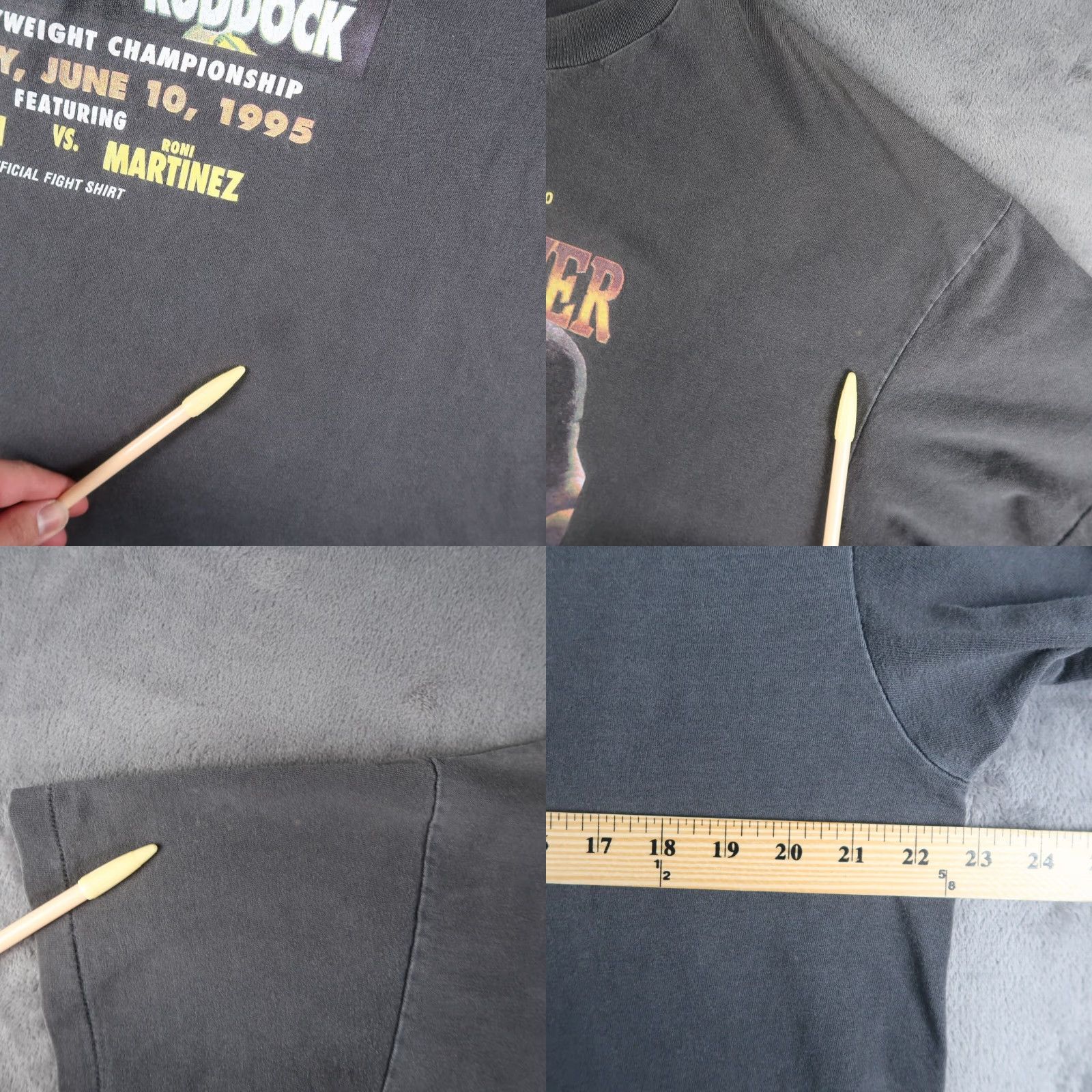 Hanes VINTAGE Tommy Morrison Donovan Ruddock IBC Heavyweight Championship Shirt XL Hanes Graphic Tee Black 1990s Mens Size US XL / EU 56 / 4 - 8 Thumbnail