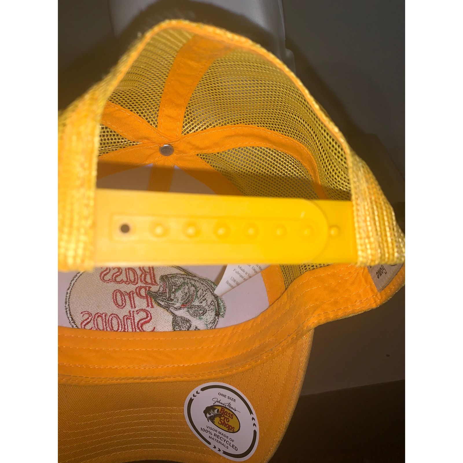 Bass Pro Shops Bass Pro Shops Yellow Trucker Hat Fishing Cap Embroidered Size ONE SIZE - 9 Thumbnail
