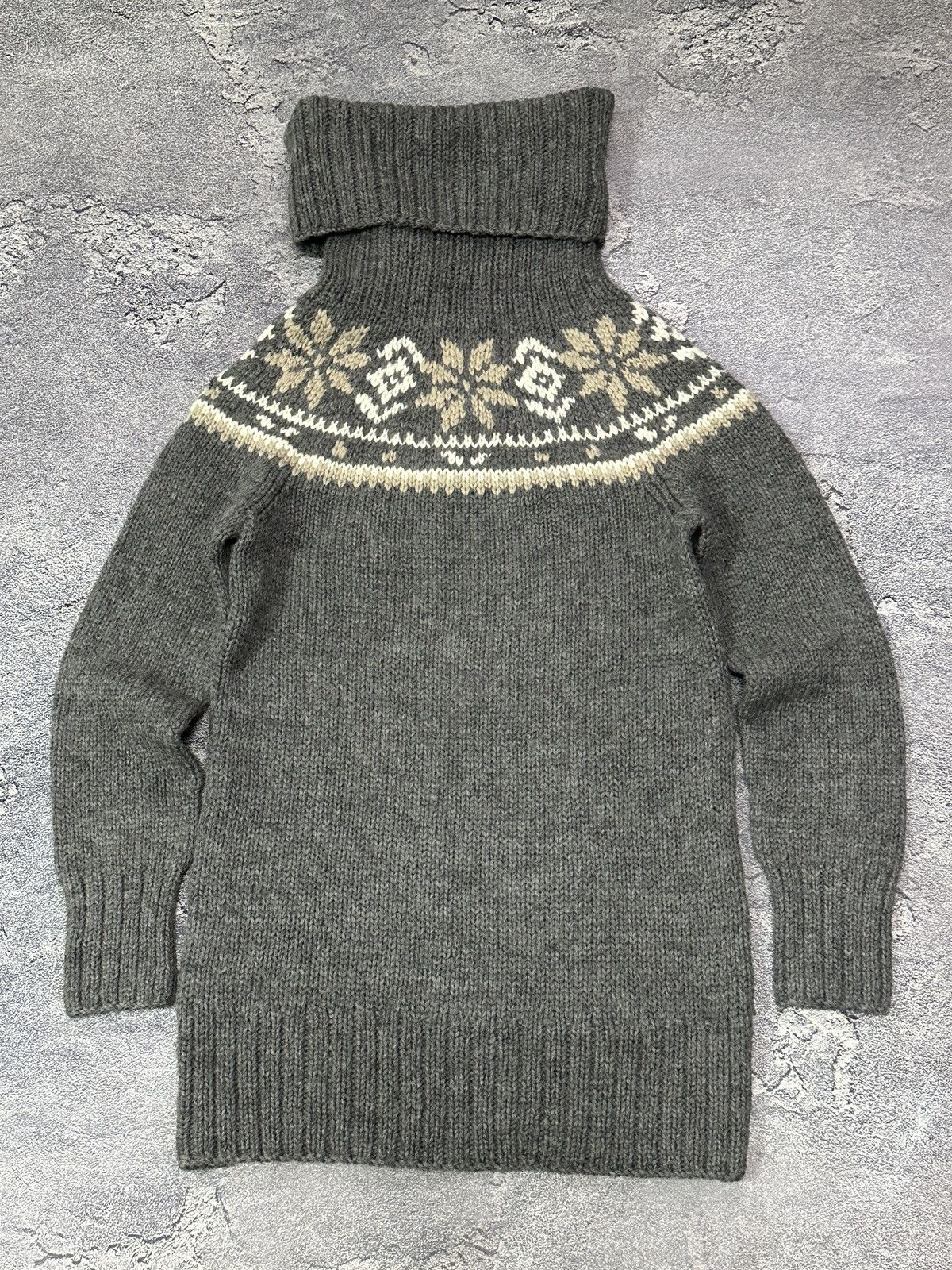Moncler Vintage Moncler Wool Fair Isle Knit Turtleneck Sweater S Size S / US 4 / IT 40 - 2 Thumbnail