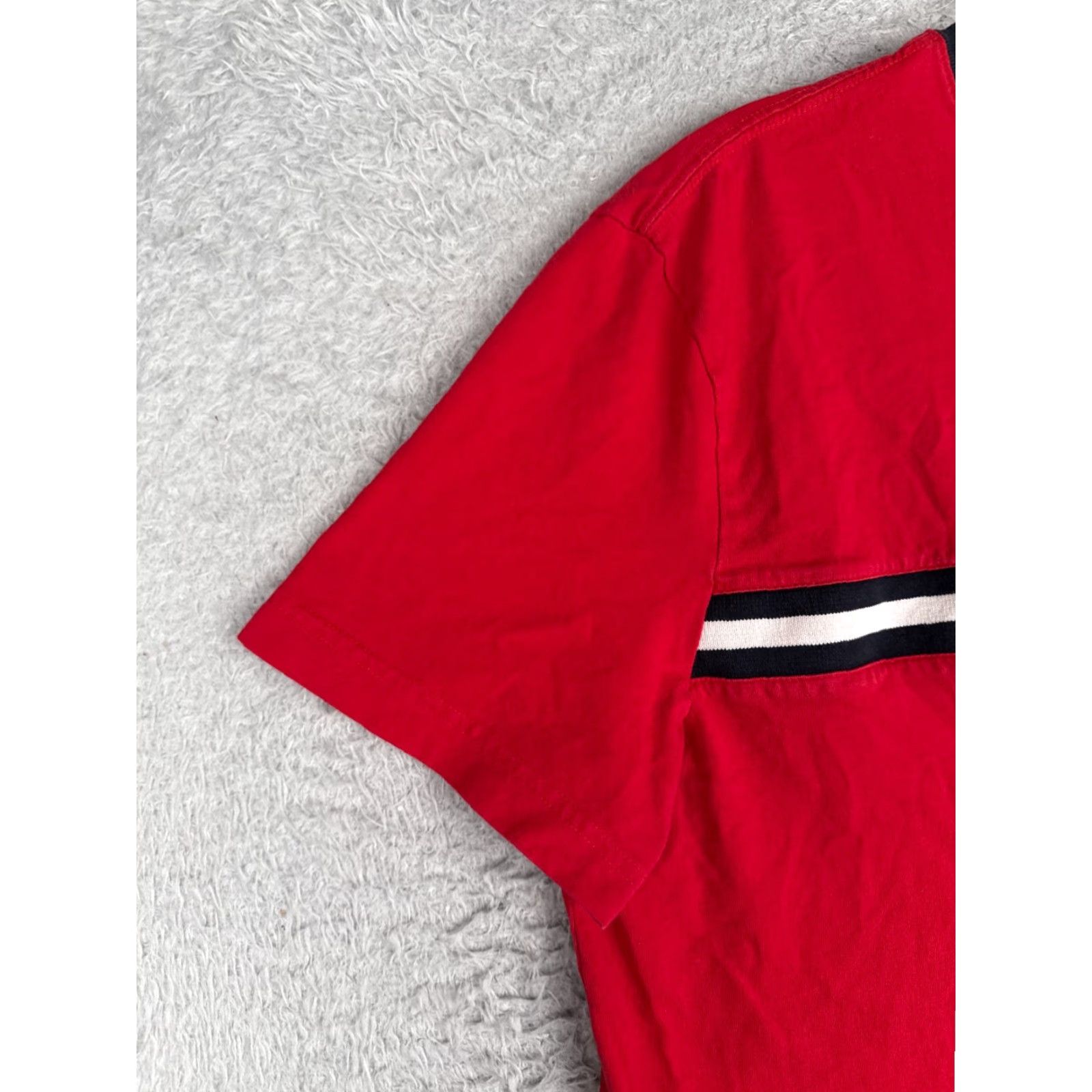 Tommy Hilfiger Tommy Hilfiger Shirt Adult Large Red Crew Neck Short Sleeve 100% Cotton Men's T-Shirt Size US L / EU 52-54 / 3 - 3 Thumbnail