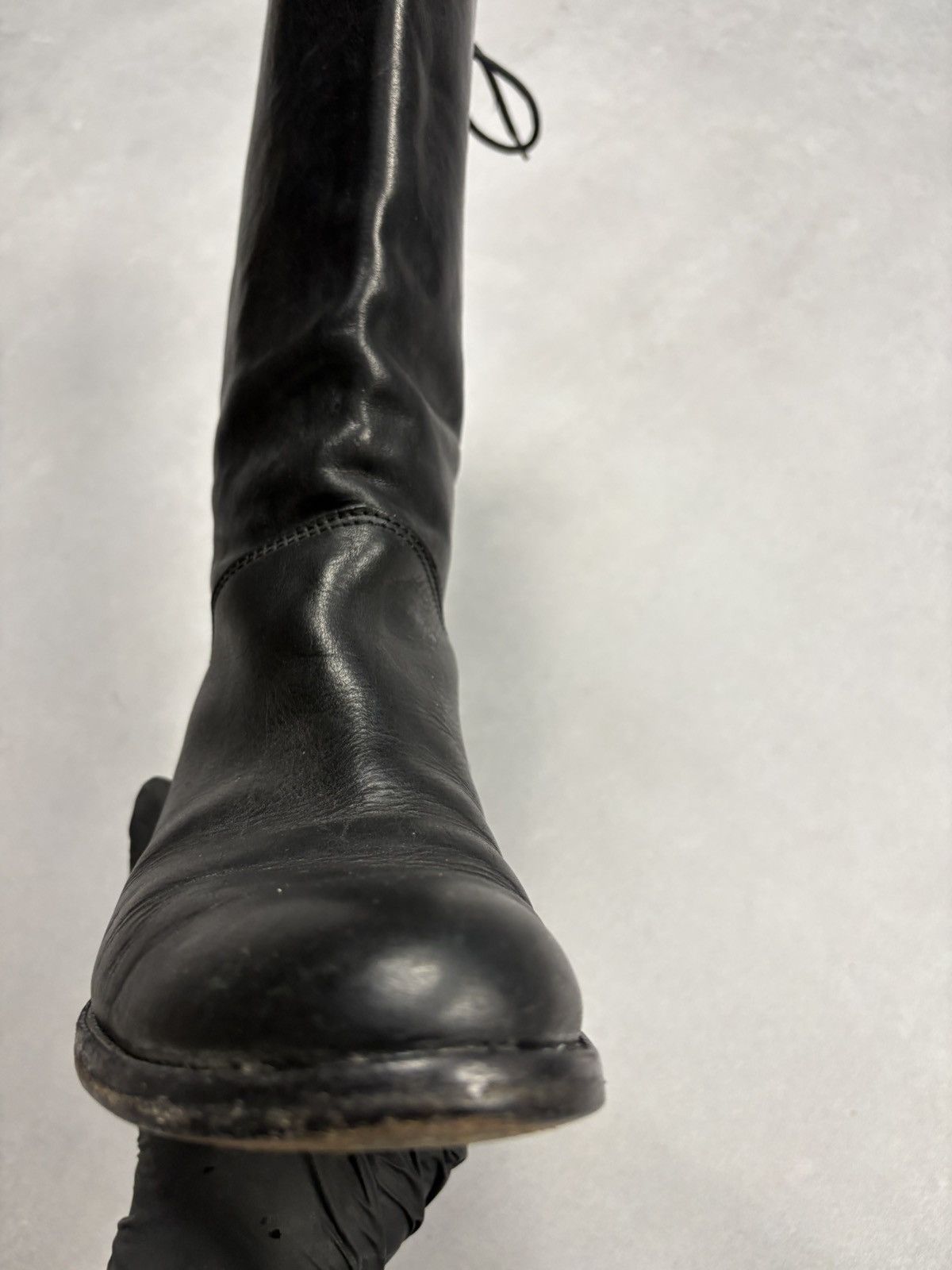 MoMA MOMA Distressed Leather Back Lace Combat Boots Avant Garde Size US 7 / IT 37 - 8 Thumbnail