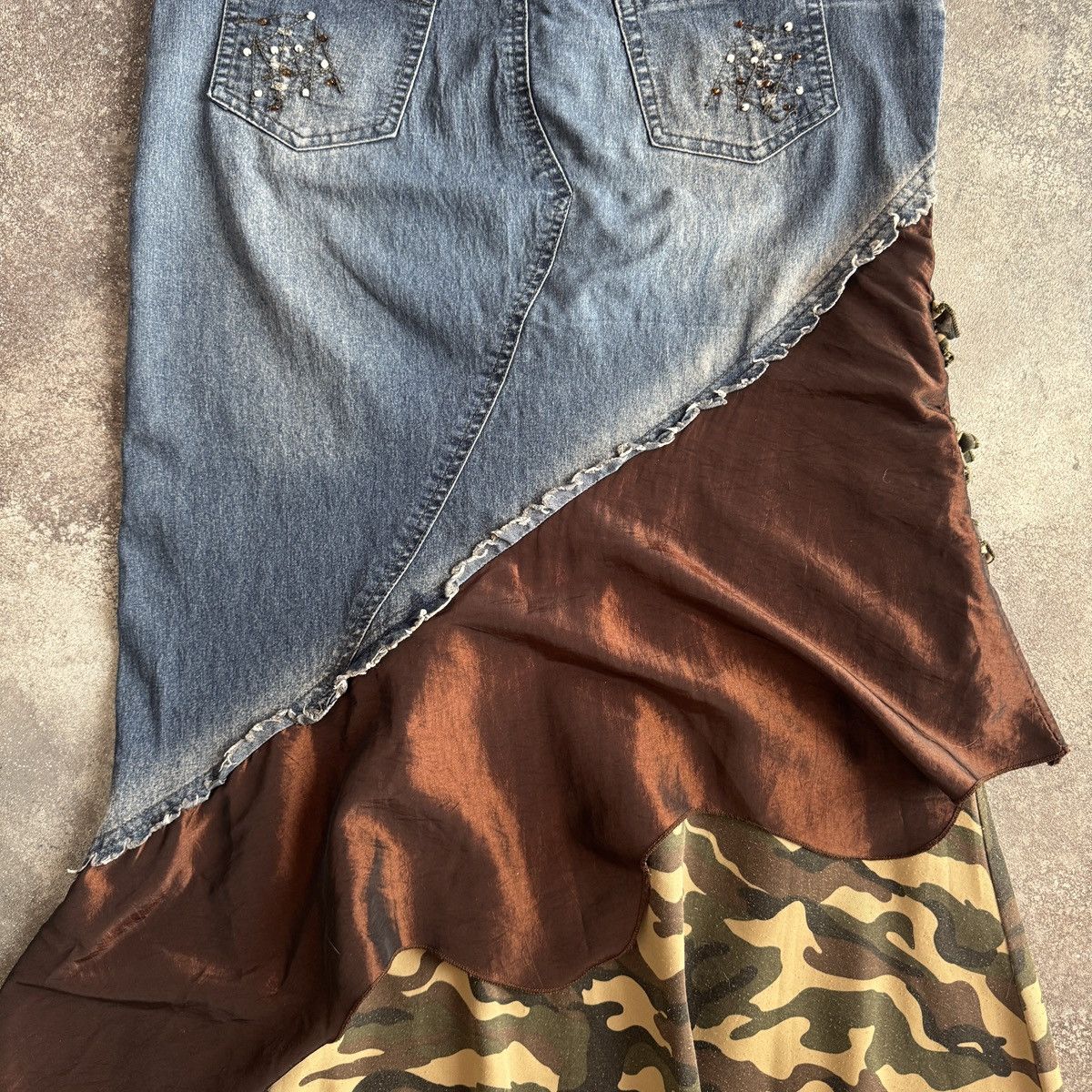 Hysteric Glamour Avant Garde Vintage Grunge Y2K Utility Distressed Maxi Skirt Size 28" / US 6 / IT 42 - 10 Thumbnail