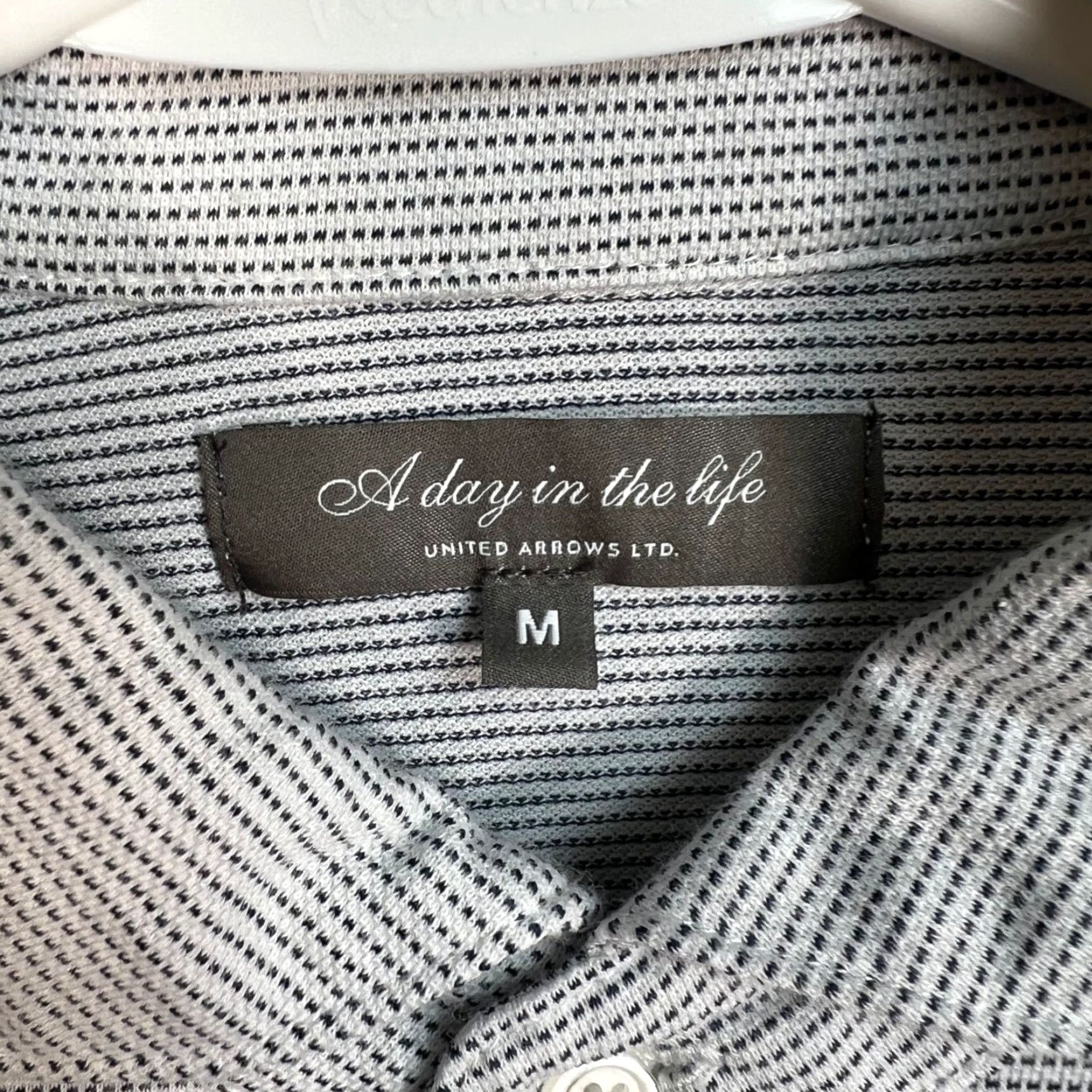 United Arrows United Arrows Gray Striped Polo Shirt Mens Medium Short Sleeve Casual Size US M / EU 48-50 / 2 - 3 Thumbnail